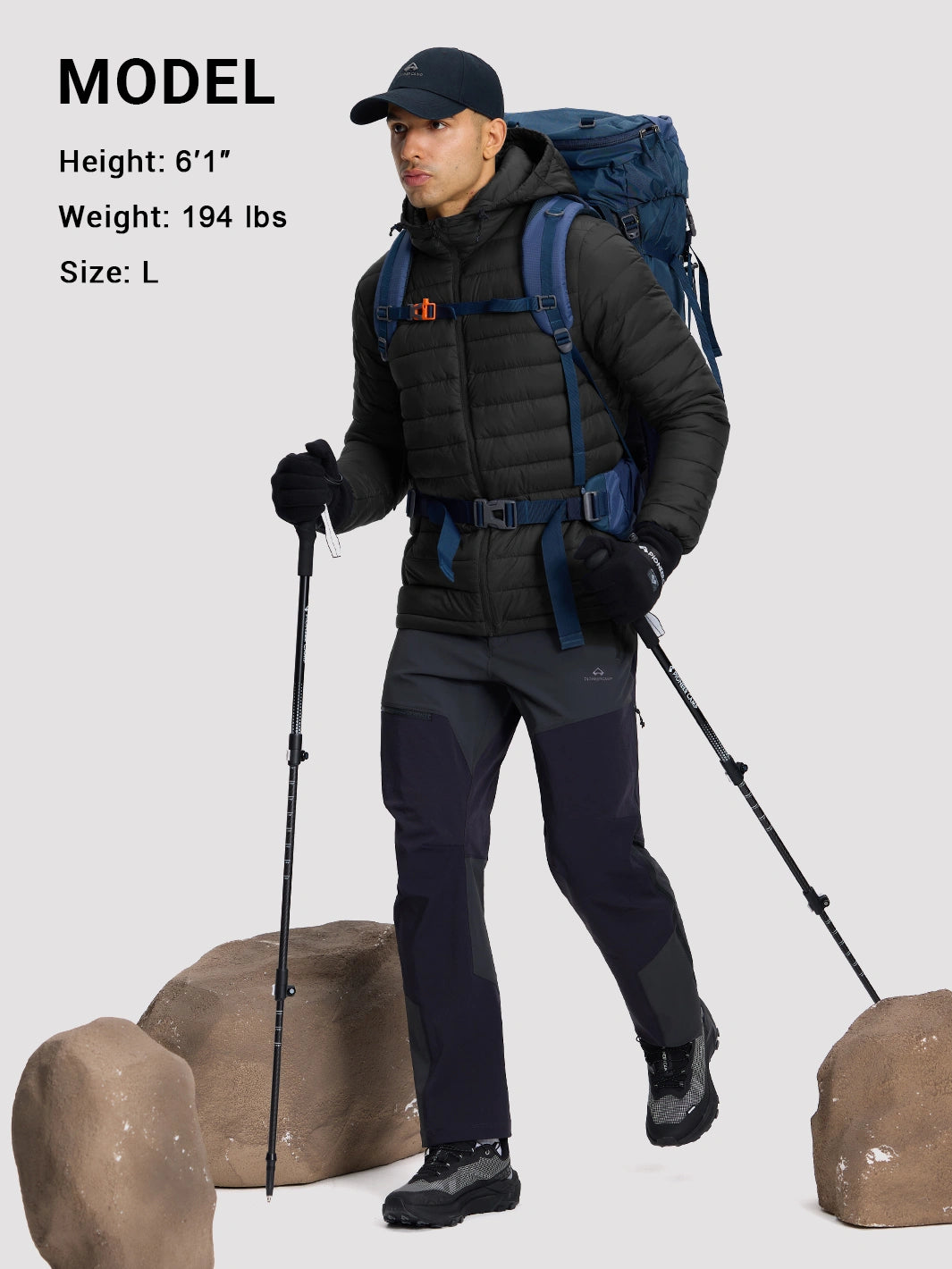 Men's Lightweight Packable Puffer Jacket PIONEER CAMP