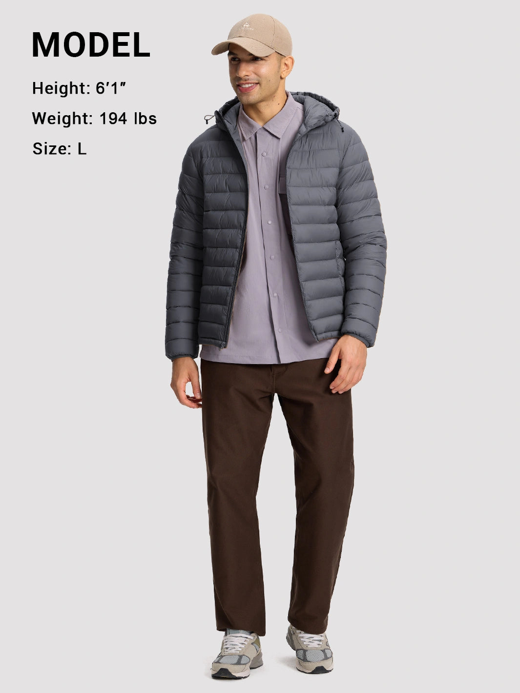 Men's Lightweight Packable Puffer Jacket PIONEER CAMP