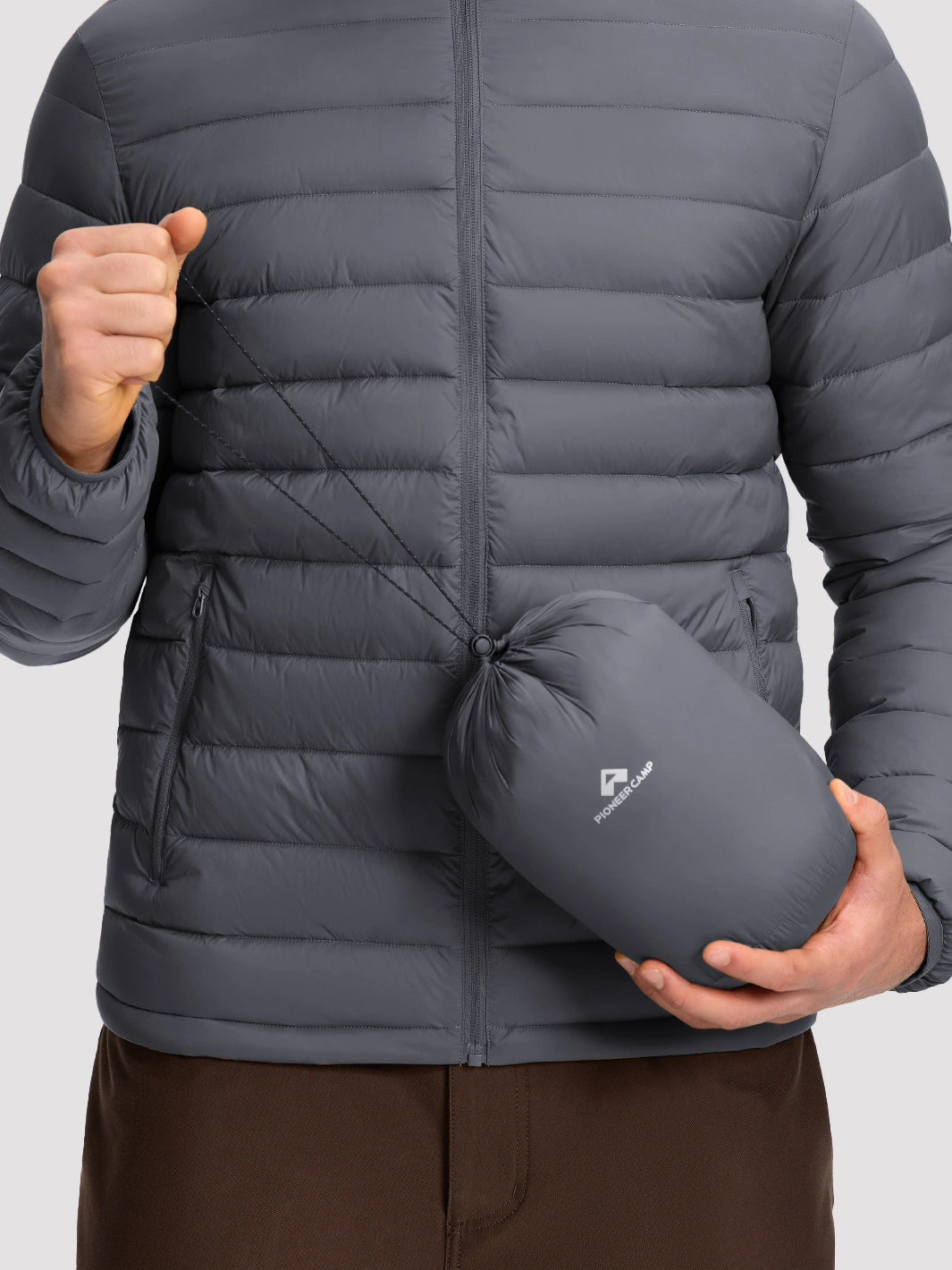 Men's Lightweight Packable Puffer Jacket PIONEER CAMP