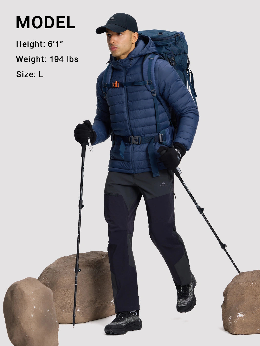 Men's Lightweight Packable Puffer Jacket PIONEER CAMP