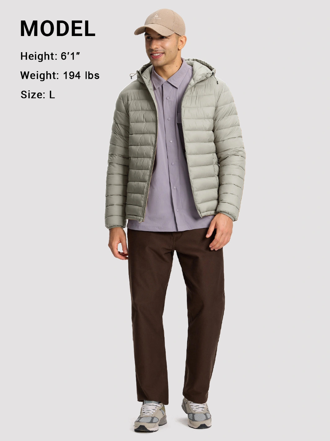 Men's Lightweight Packable Puffer Jacket PIONEER CAMP