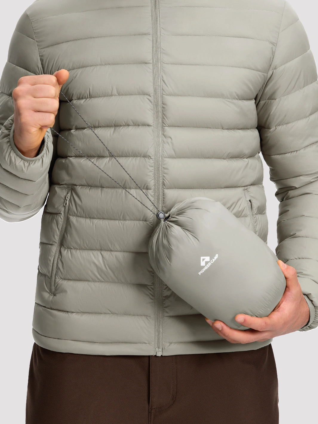 Men's Lightweight Packable Puffer Jacket PIONEER CAMP