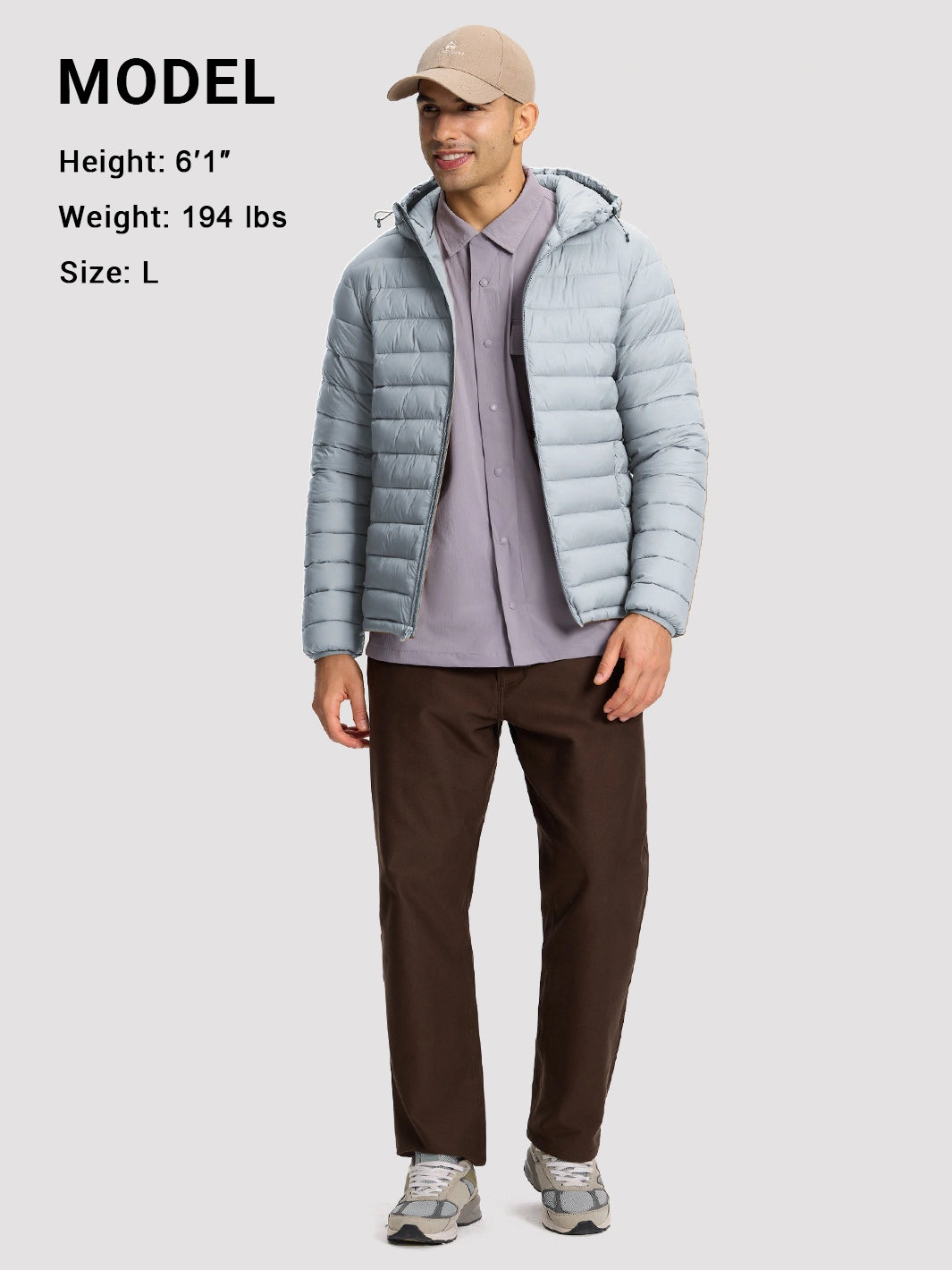Men's Lightweight Packable Puffer Jacket PIONEER CAMP