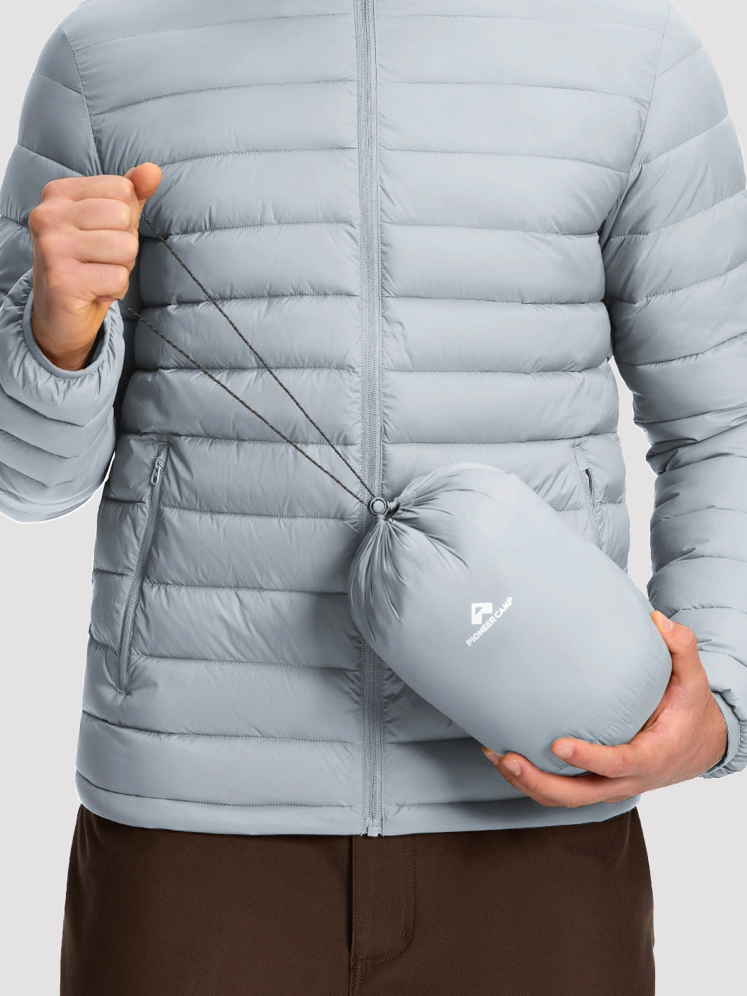 Men's Lightweight Packable Puffer Jacket PIONEER CAMP