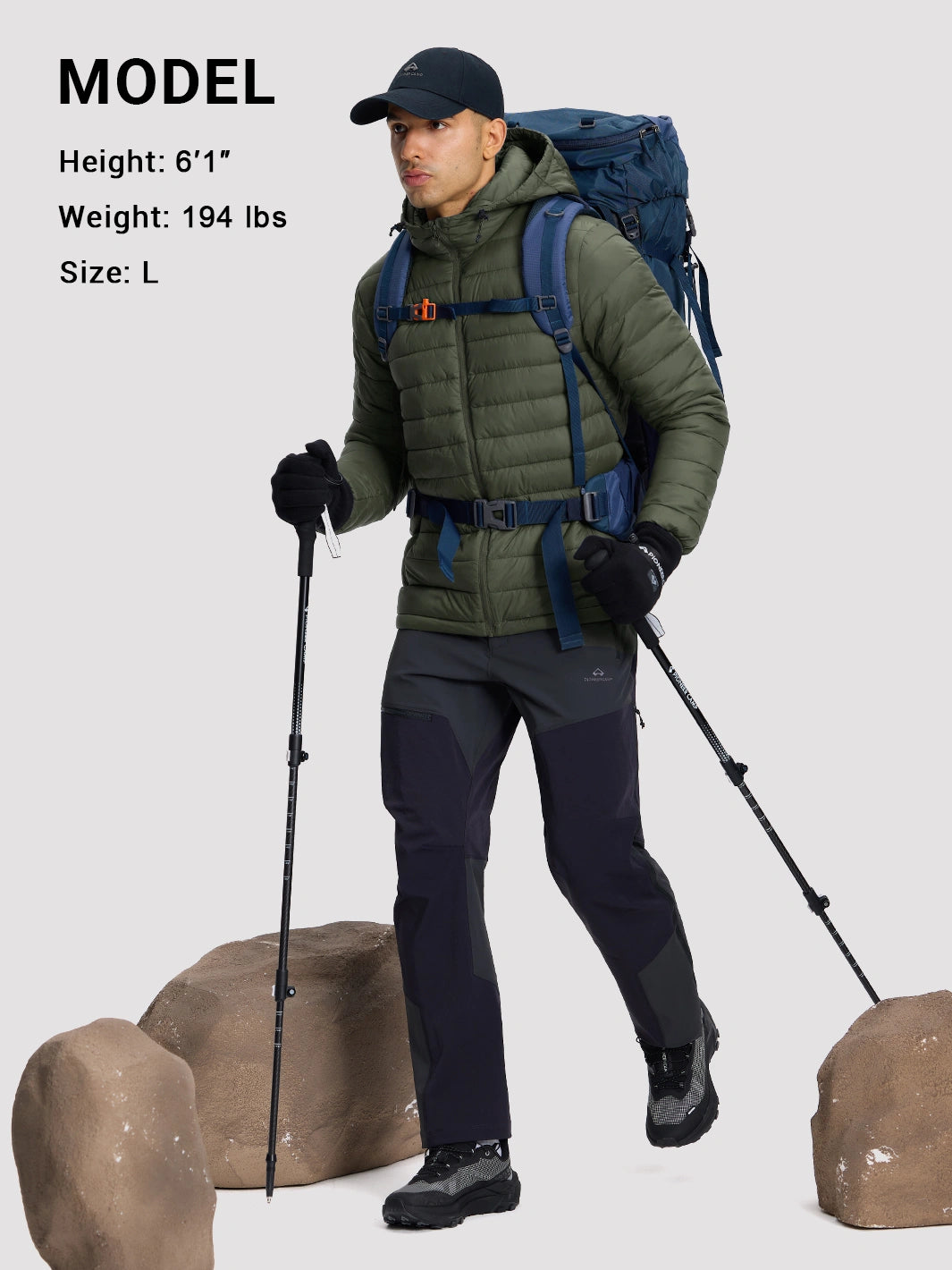 Men's Lightweight Packable Puffer Jacket PIONEER CAMP