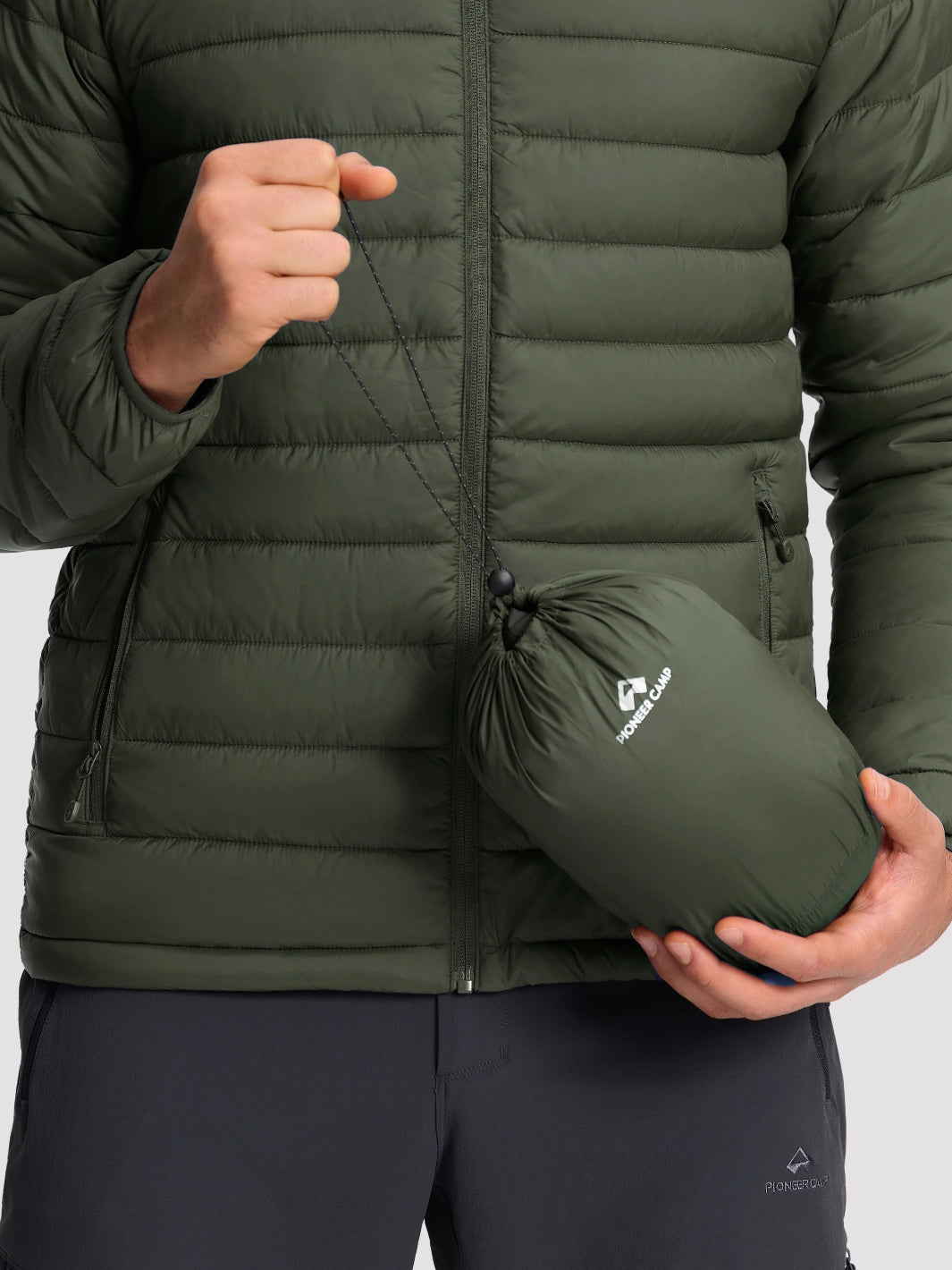 Men's Lightweight Packable Puffer Jacket PIONEER CAMP