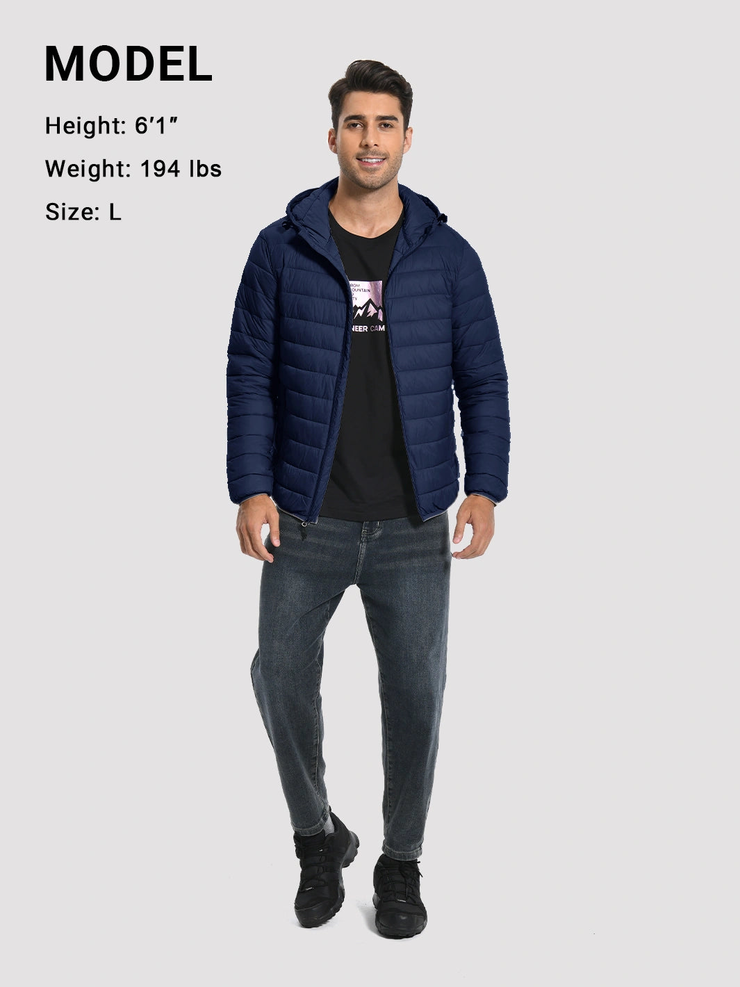 Men's Lightweight Packable Puffer Jacket