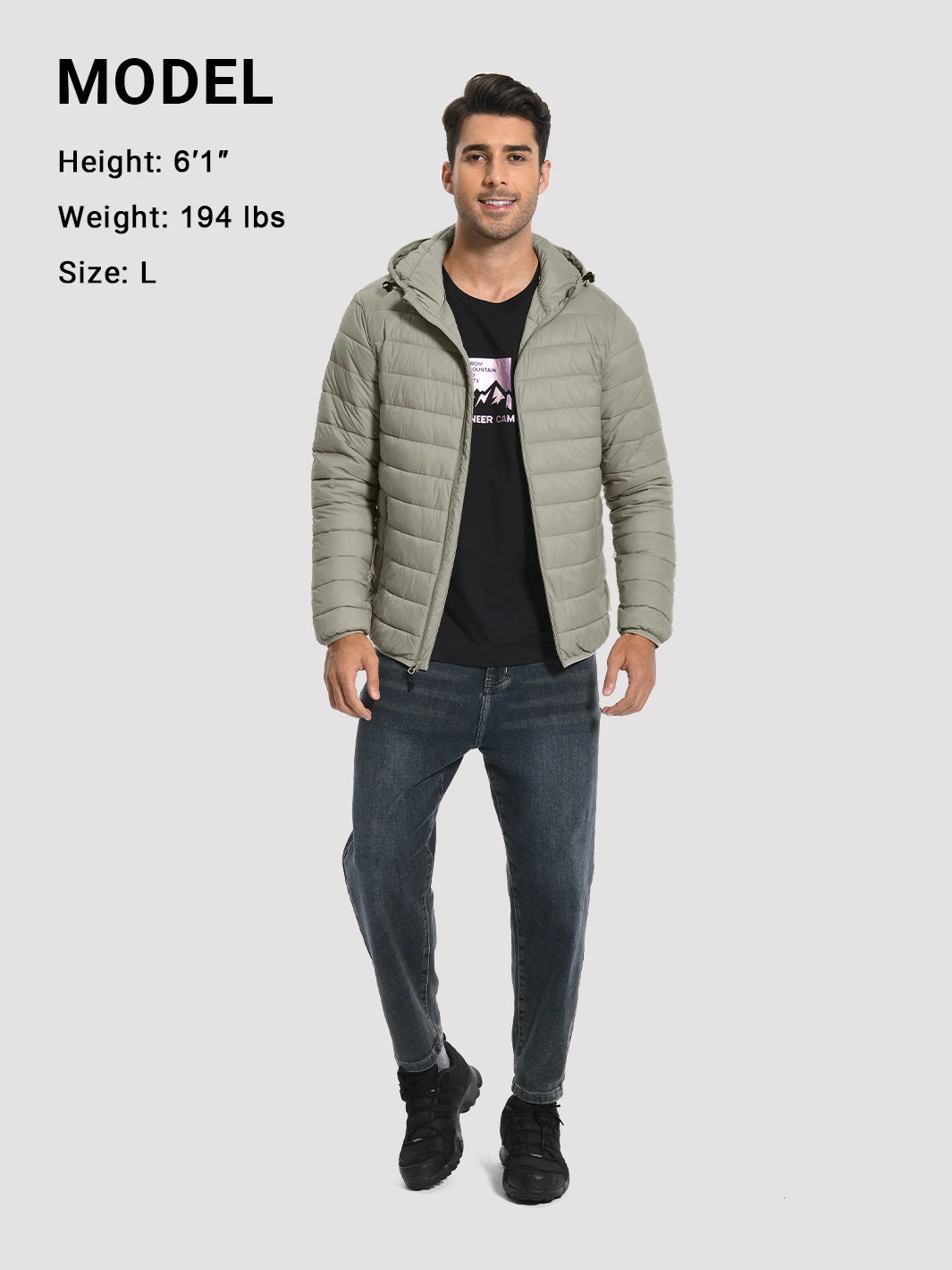 Men's Lightweight Packable Puffer Jacket