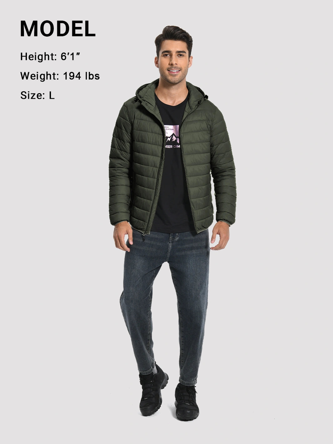 Men's Lightweight Packable Puffer Jacket