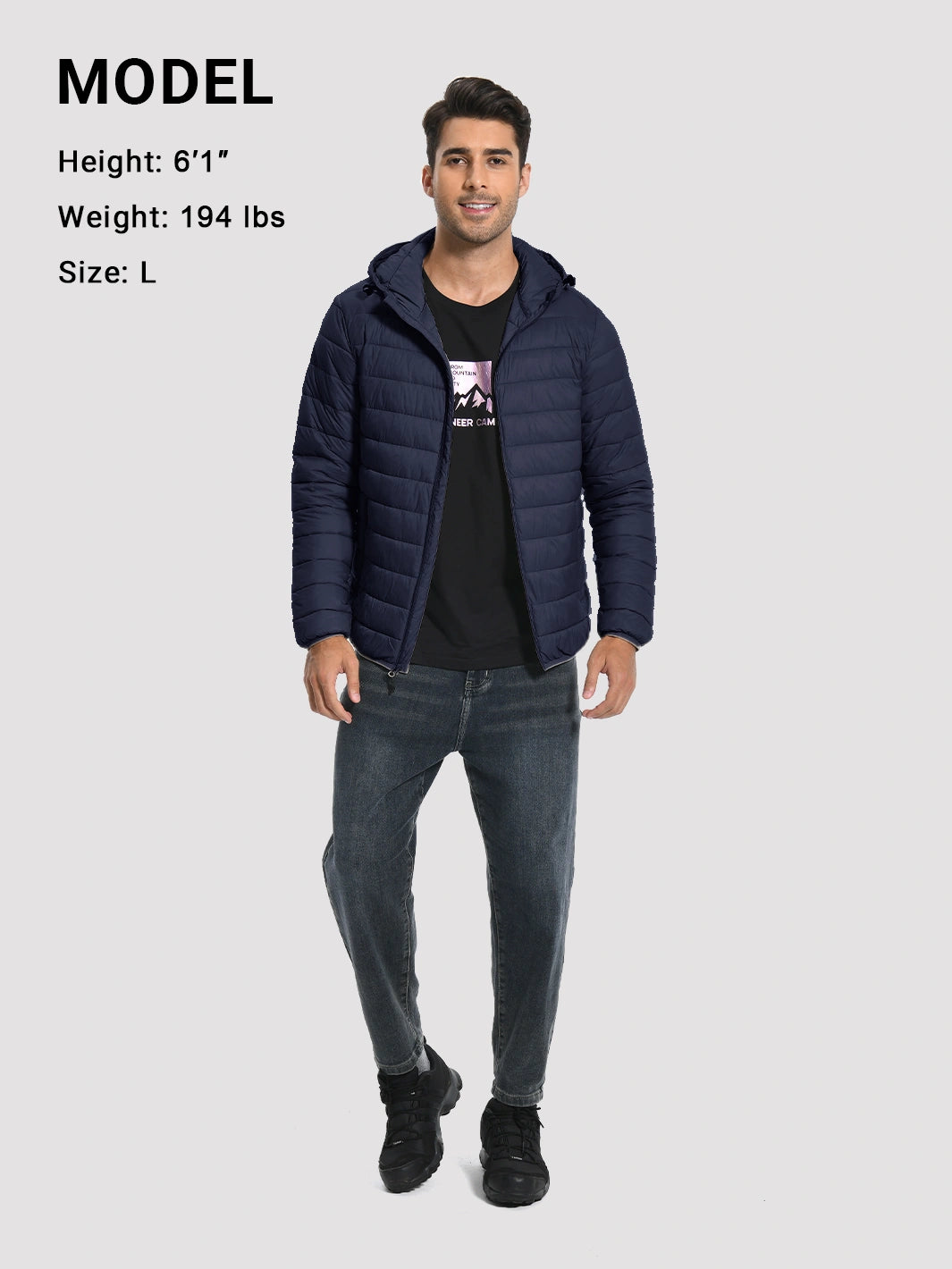 Men's Lightweight Packable Puffer Jacket