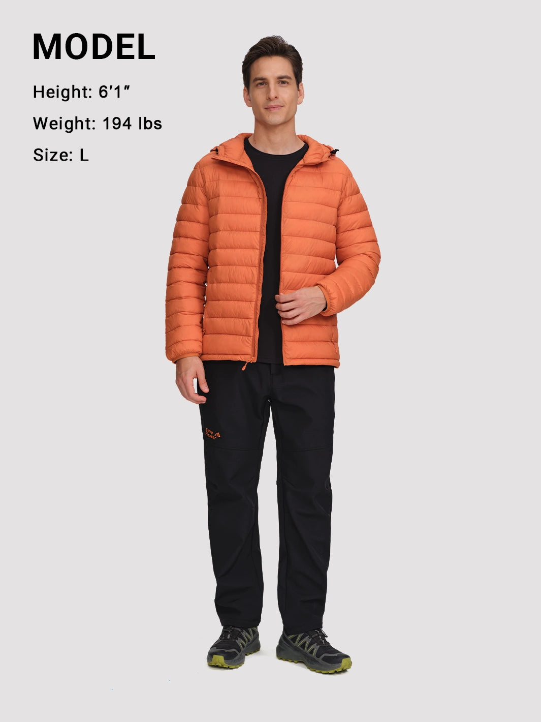 Men's Lightweight Packable Puffer Jacket PIONEER CAMP