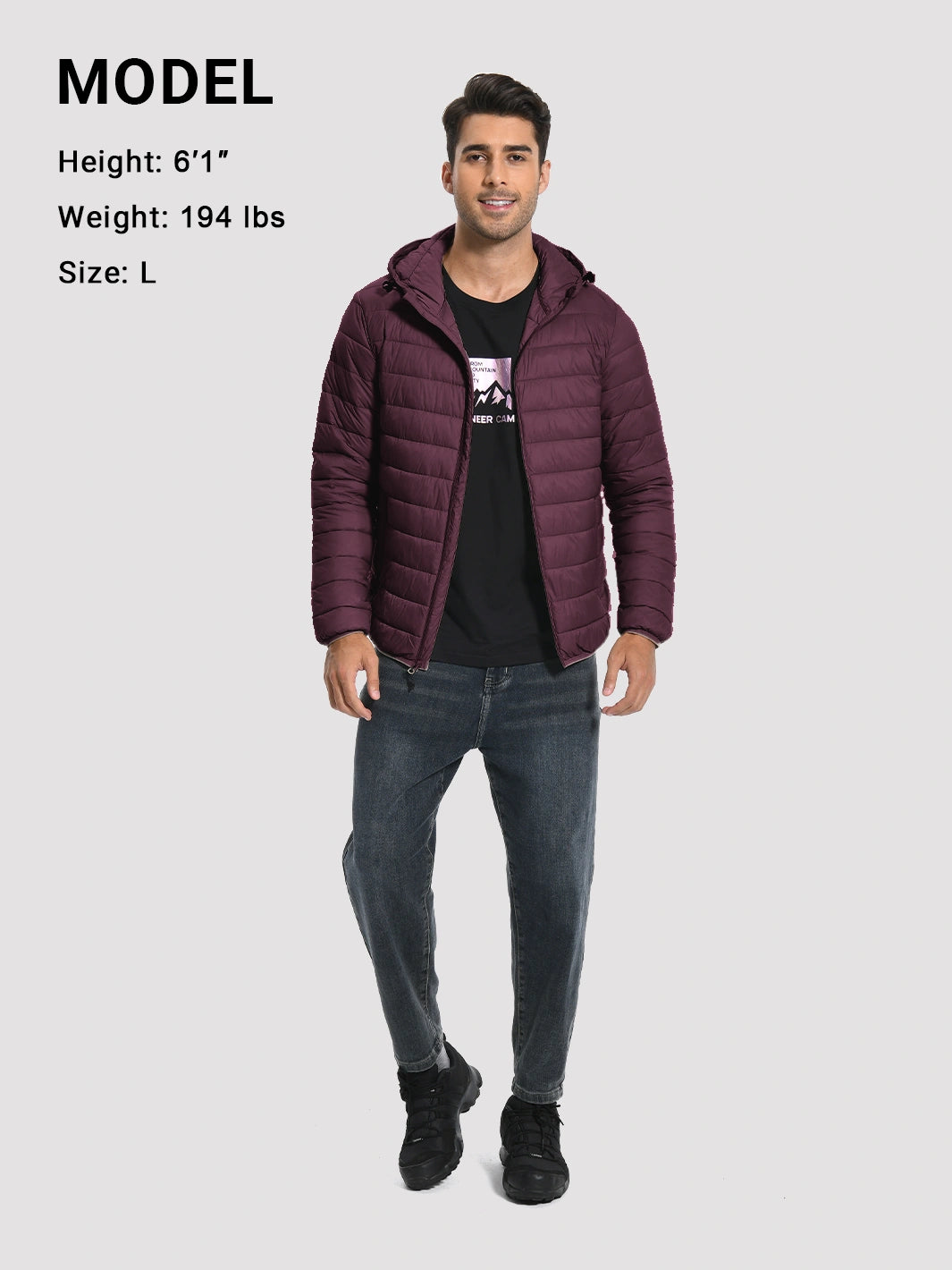 Men's Lightweight Packable Puffer Jacket