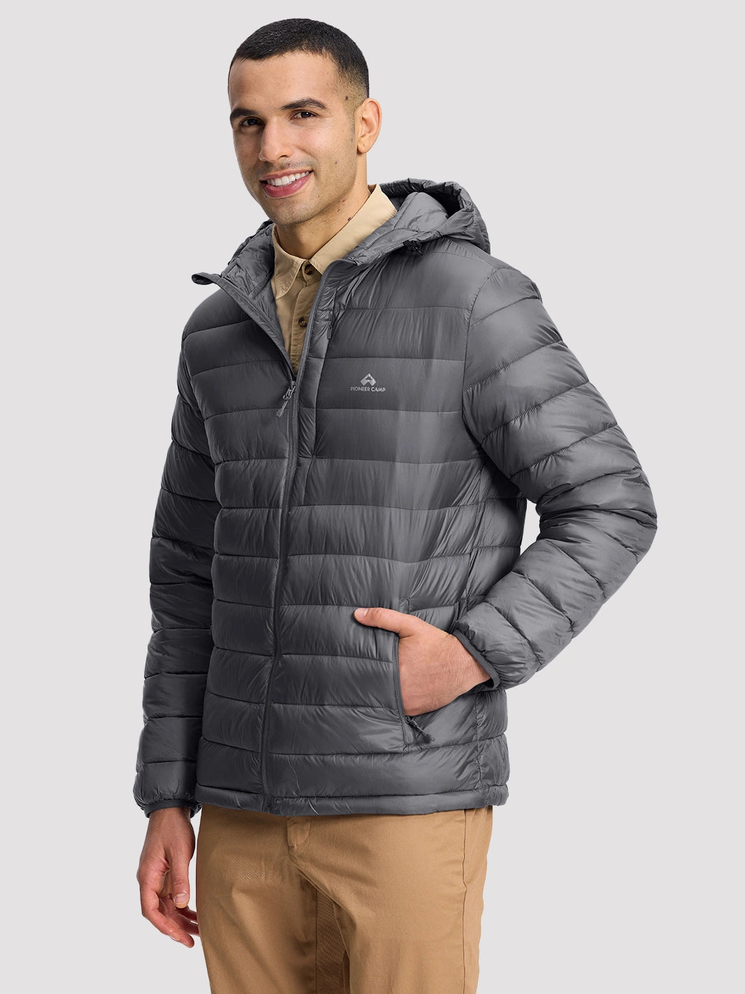 Men's Lightweight Packable Puffer Jacket PIONEER CAMP