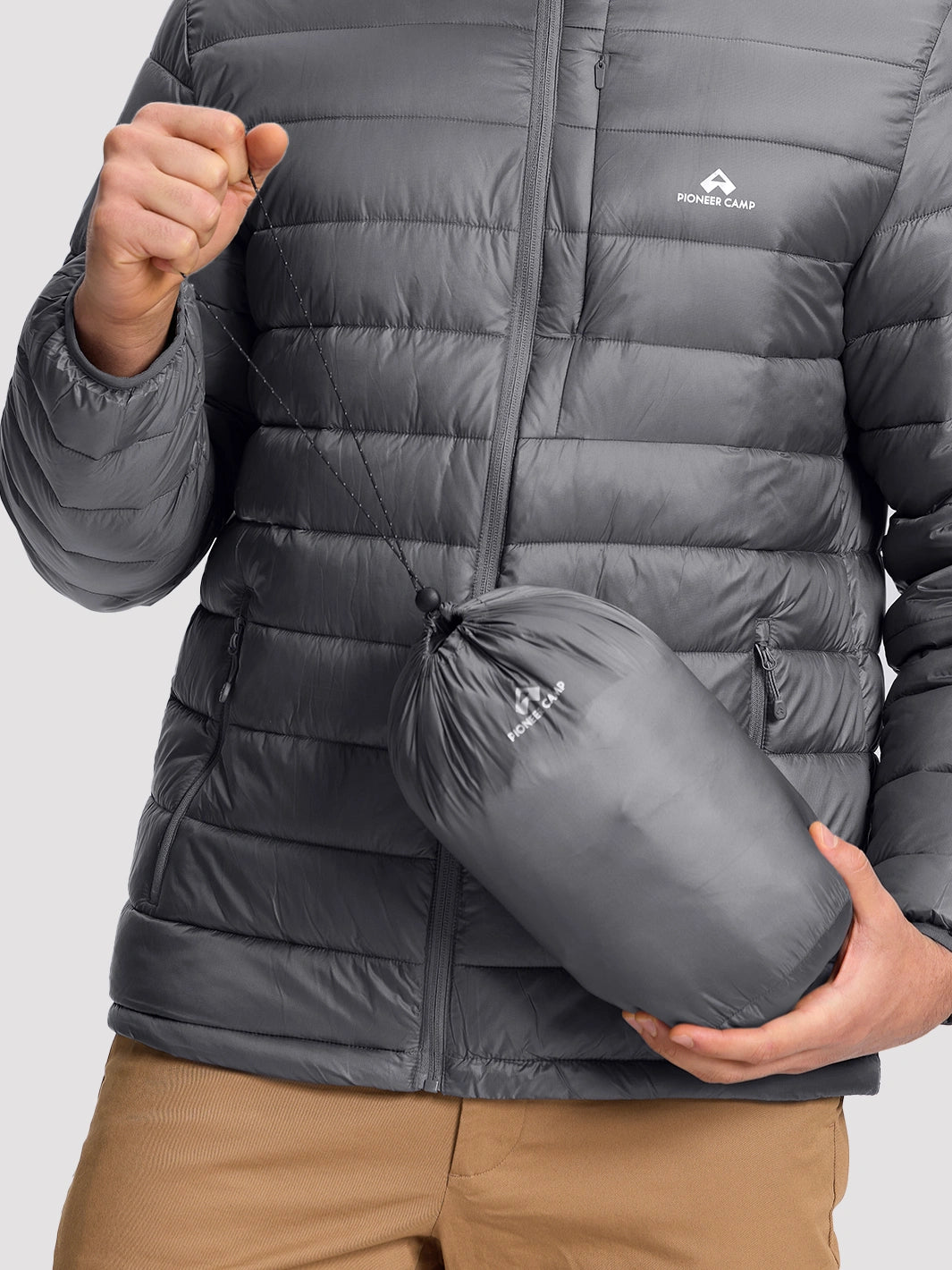 Men's Lightweight Packable Puffer Jacket PIONEER CAMP