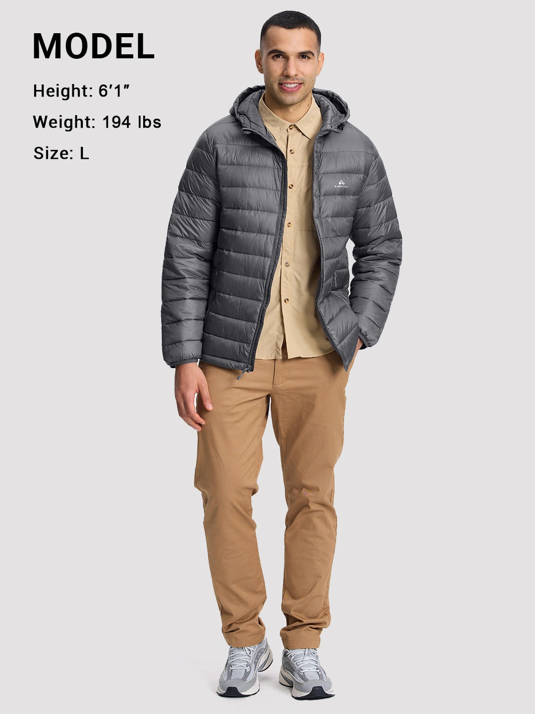 Men's Lightweight Packable Puffer Jacket PIONEER CAMP