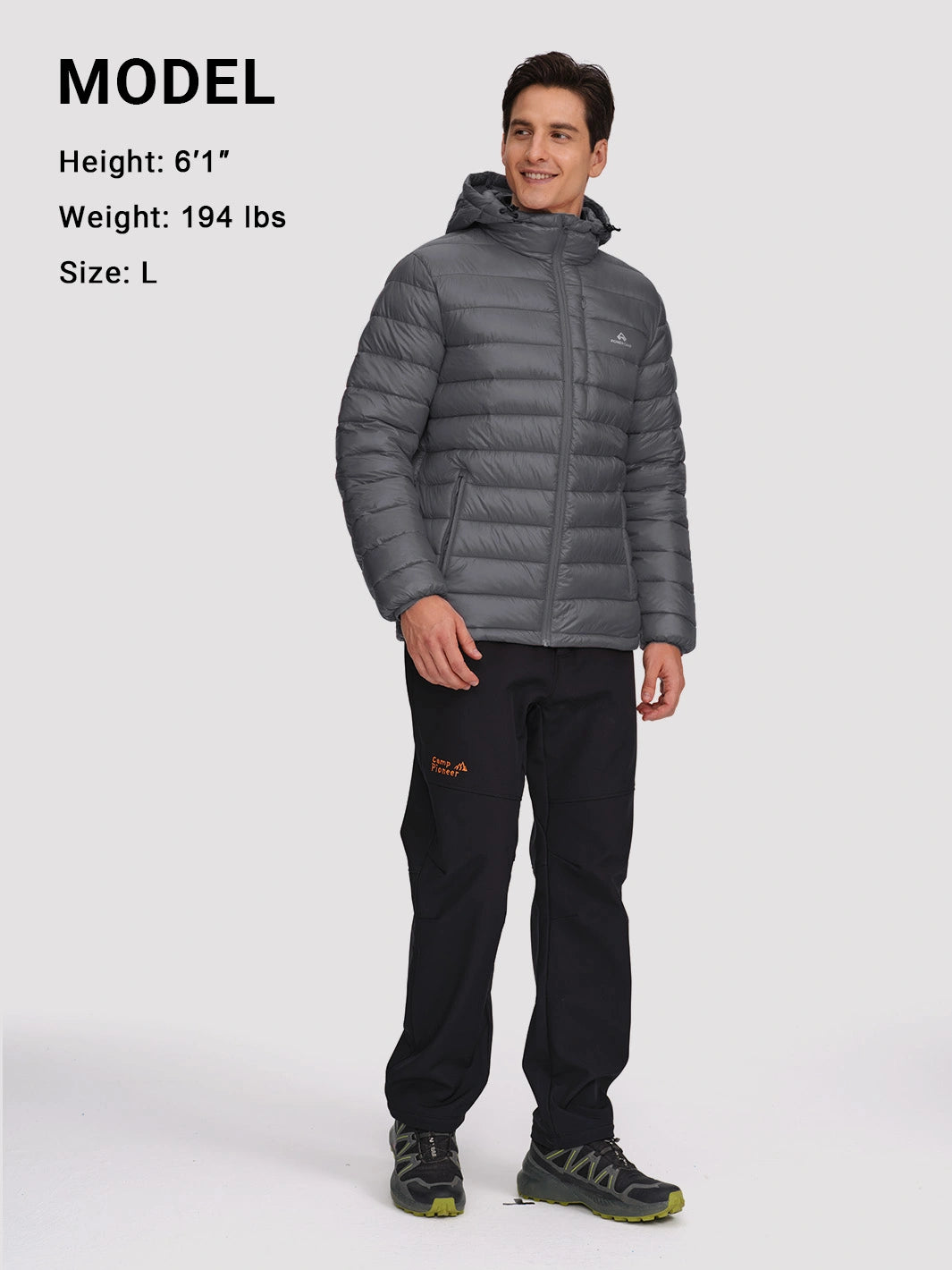 Men's Lightweight Packable Puffer Jacket with Chest Pocket PIONEER CAMP