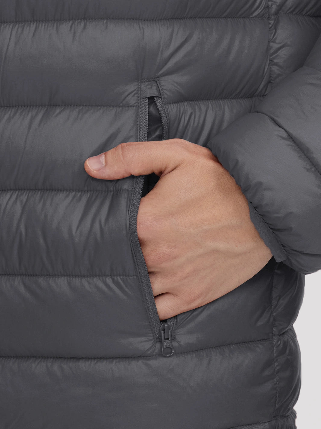 Men's Lightweight Packable Puffer Jacket with Chest Pocket