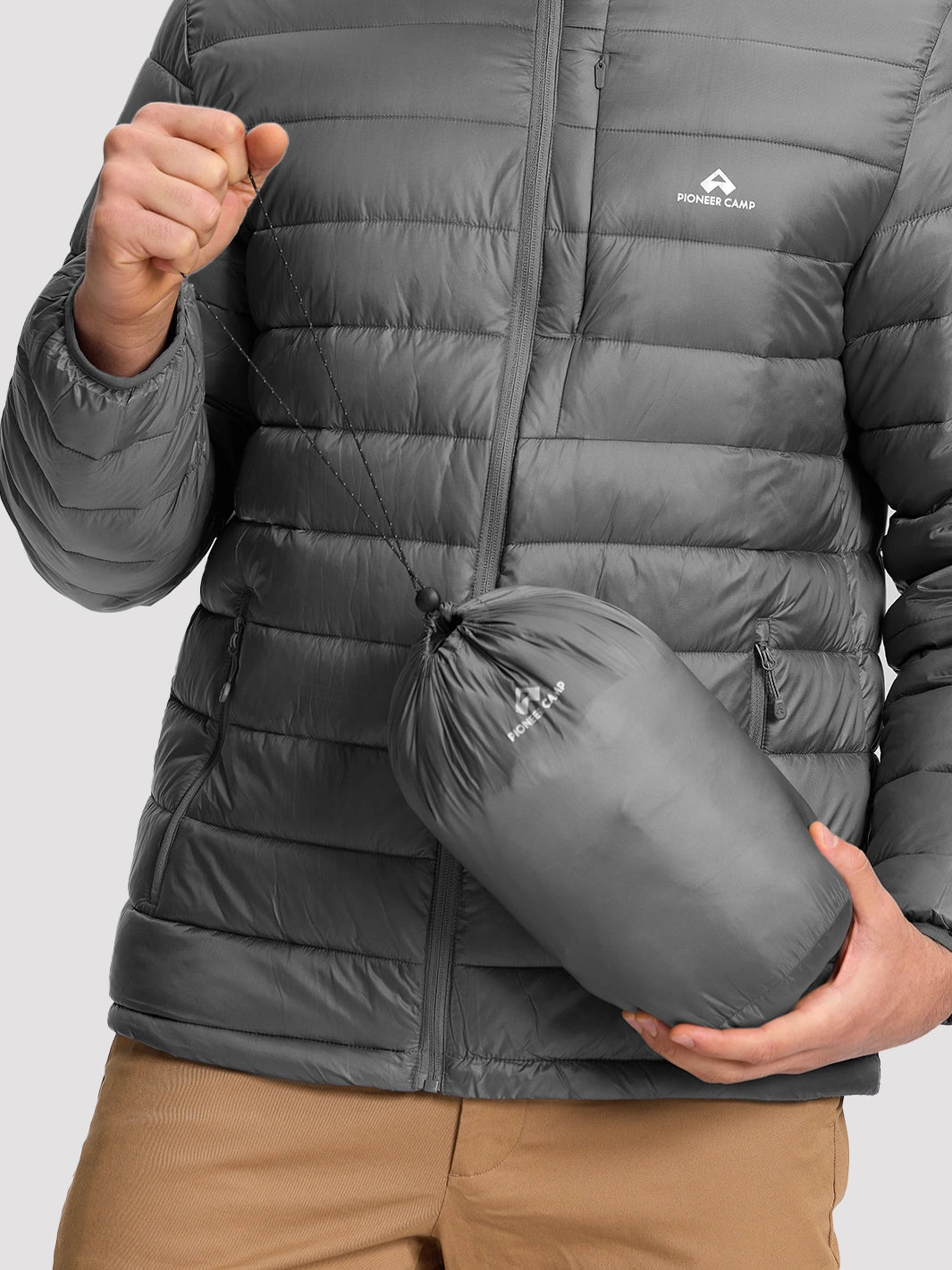 Men's Lightweight Packable Puffer Jacket PIONEER CAMP