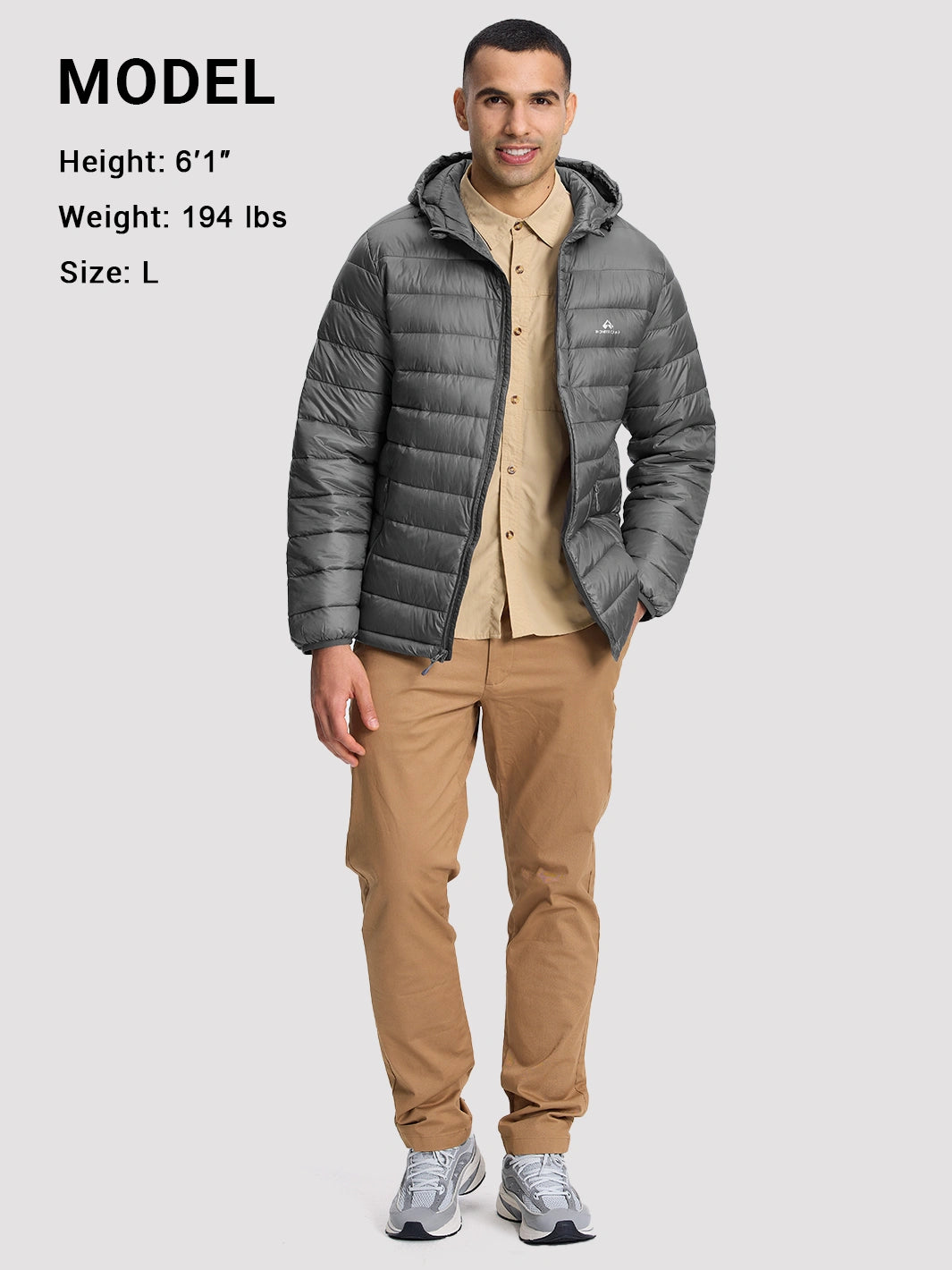 Men's Lightweight Packable Puffer Jacket PIONEER CAMP
