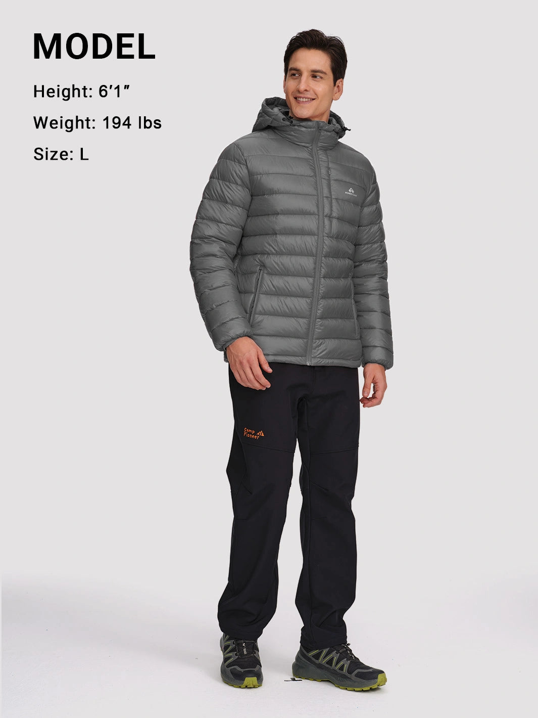 Men's Lightweight Packable Puffer Jacket with Chest Pocket