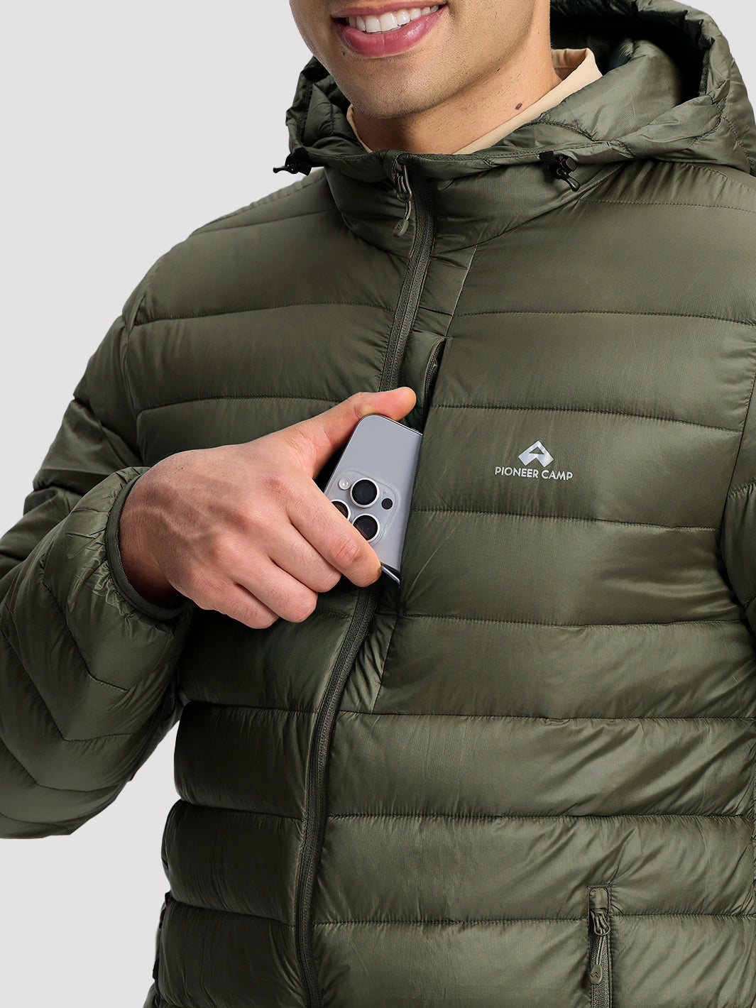 Men's Lightweight Packable Puffer Jacket PIONEER CAMP