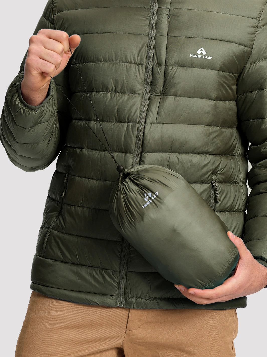 Men's Lightweight Packable Puffer Jacket PIONEER CAMP