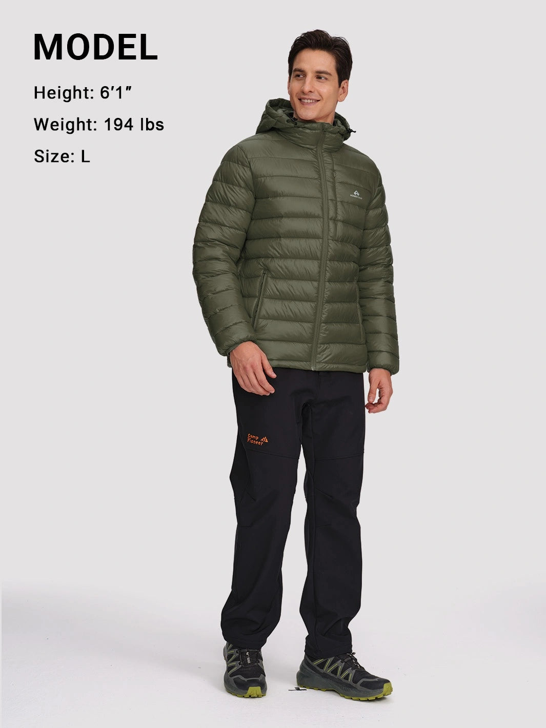 Men's Lightweight Packable Puffer Jacket with Chest Pocket