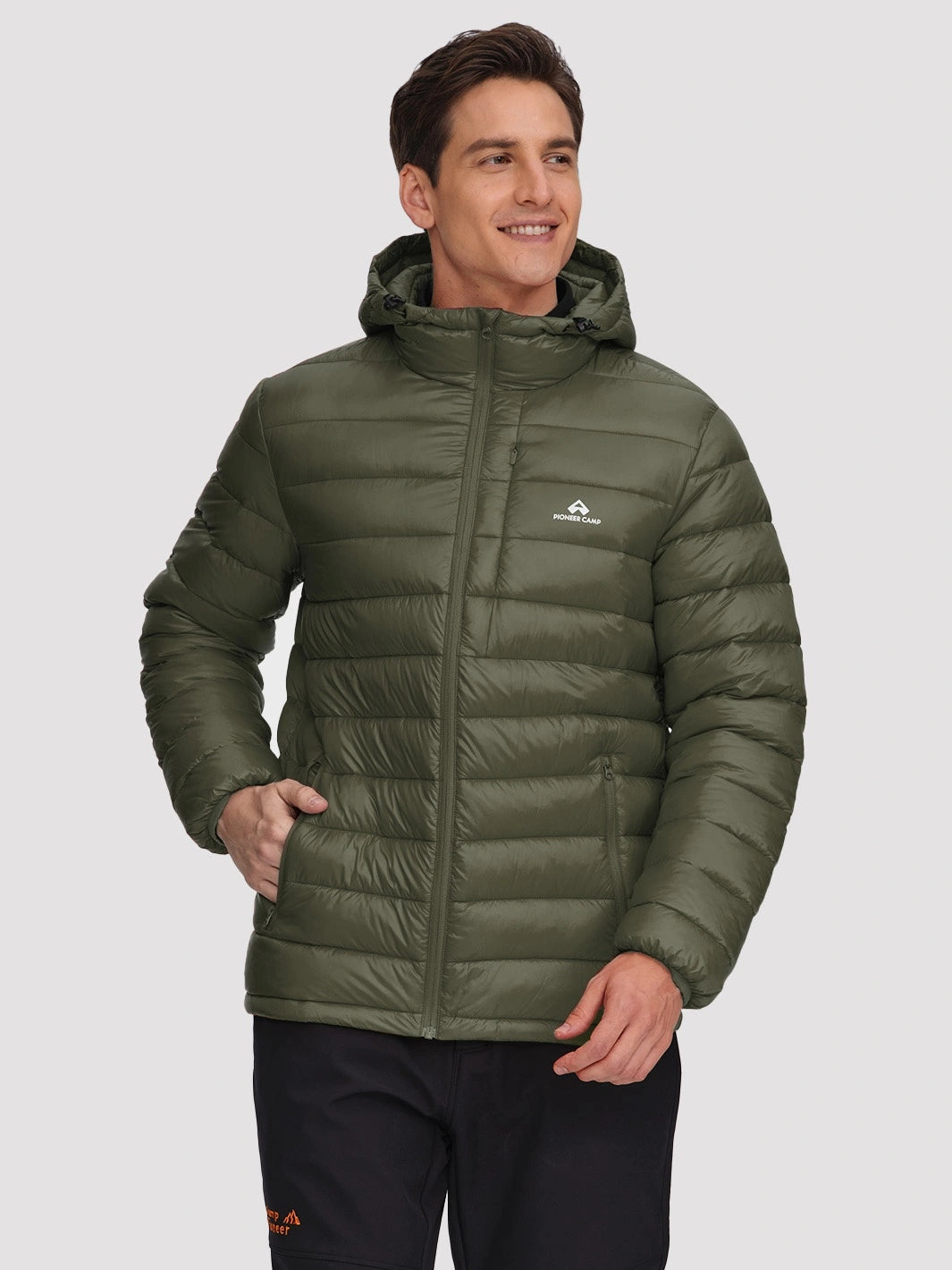 Men's Lightweight Packable Puffer Jacket with Chest Pocket