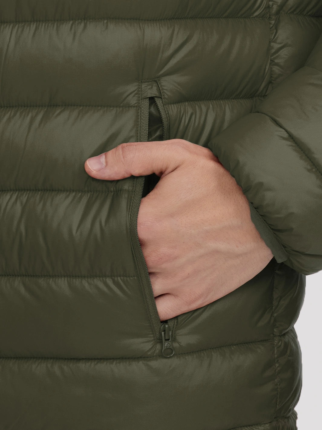 Men's Lightweight Packable Puffer Jacket with Chest Pocket