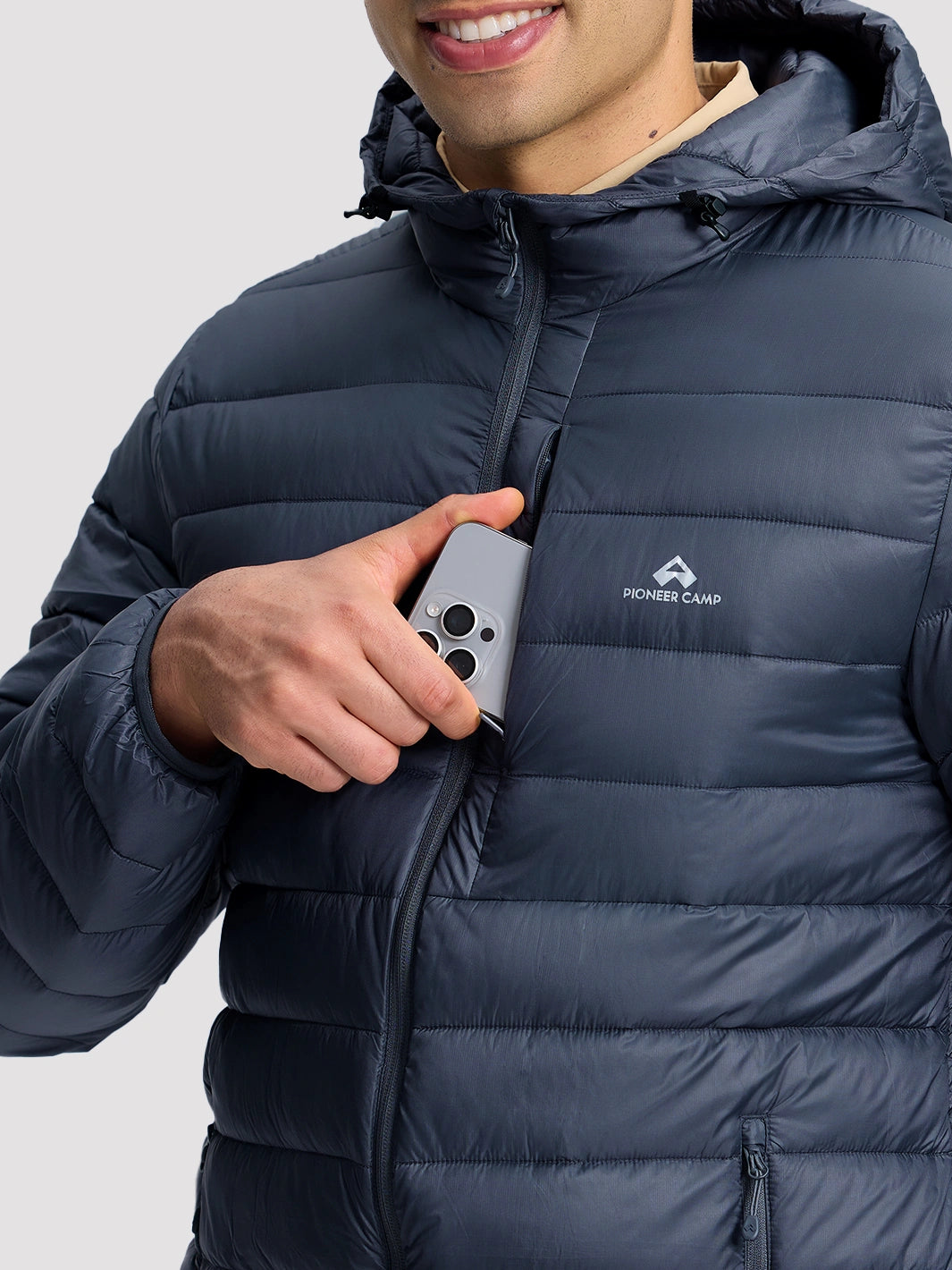 Men's Lightweight Packable Puffer Jacket PIONEER CAMP