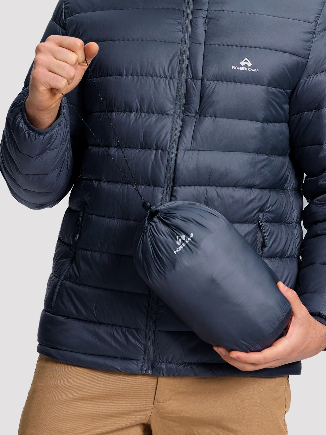 Men's Lightweight Packable Puffer Jacket PIONEER CAMP