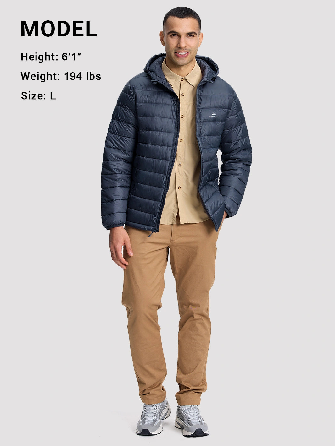 Men's Lightweight Packable Puffer Jacket PIONEER CAMP