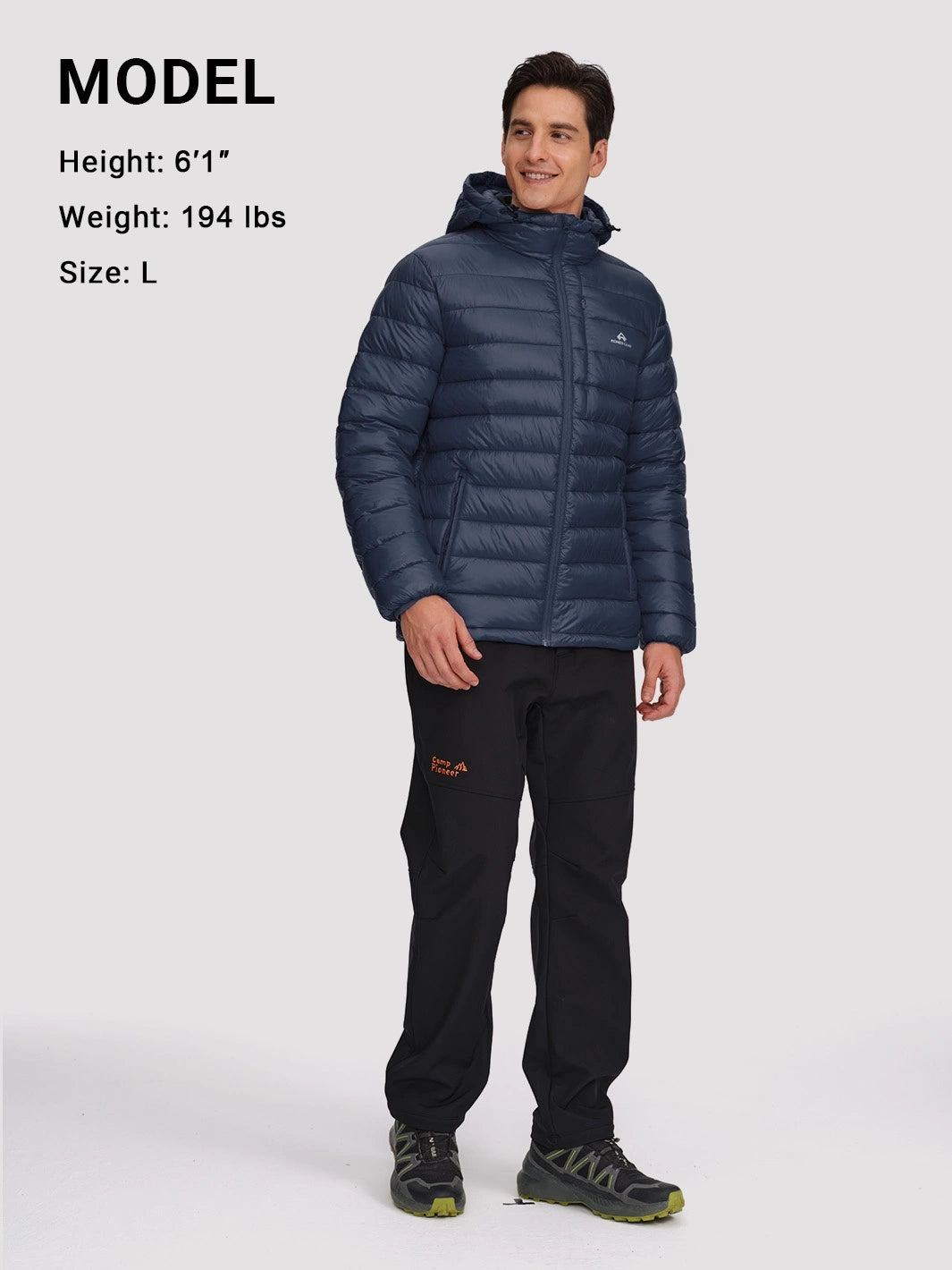 Men's Lightweight Packable Puffer Jacket with Chest Pocket