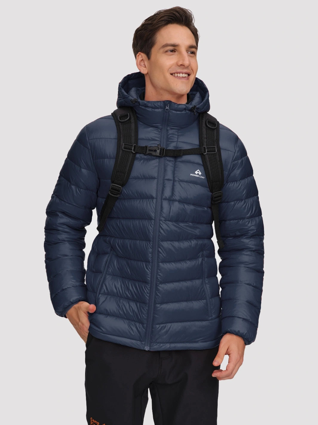 Men's Lightweight Packable Puffer Jacket with Chest Pocket