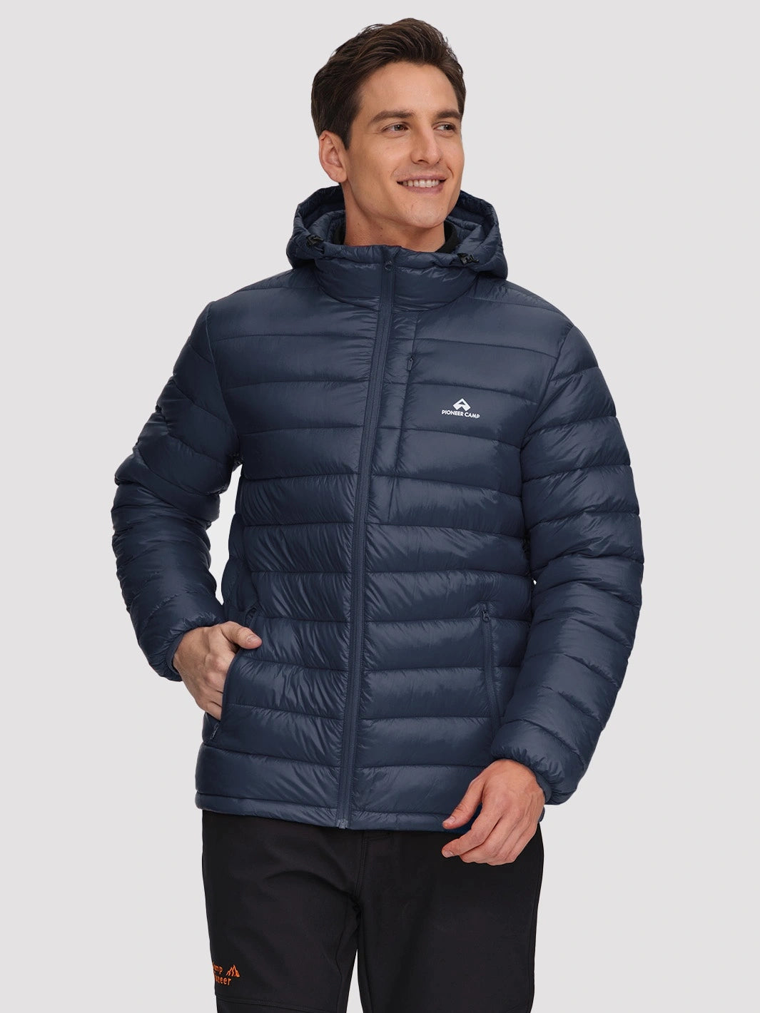 Men's Lightweight Packable Puffer Jacket with Chest Pocket