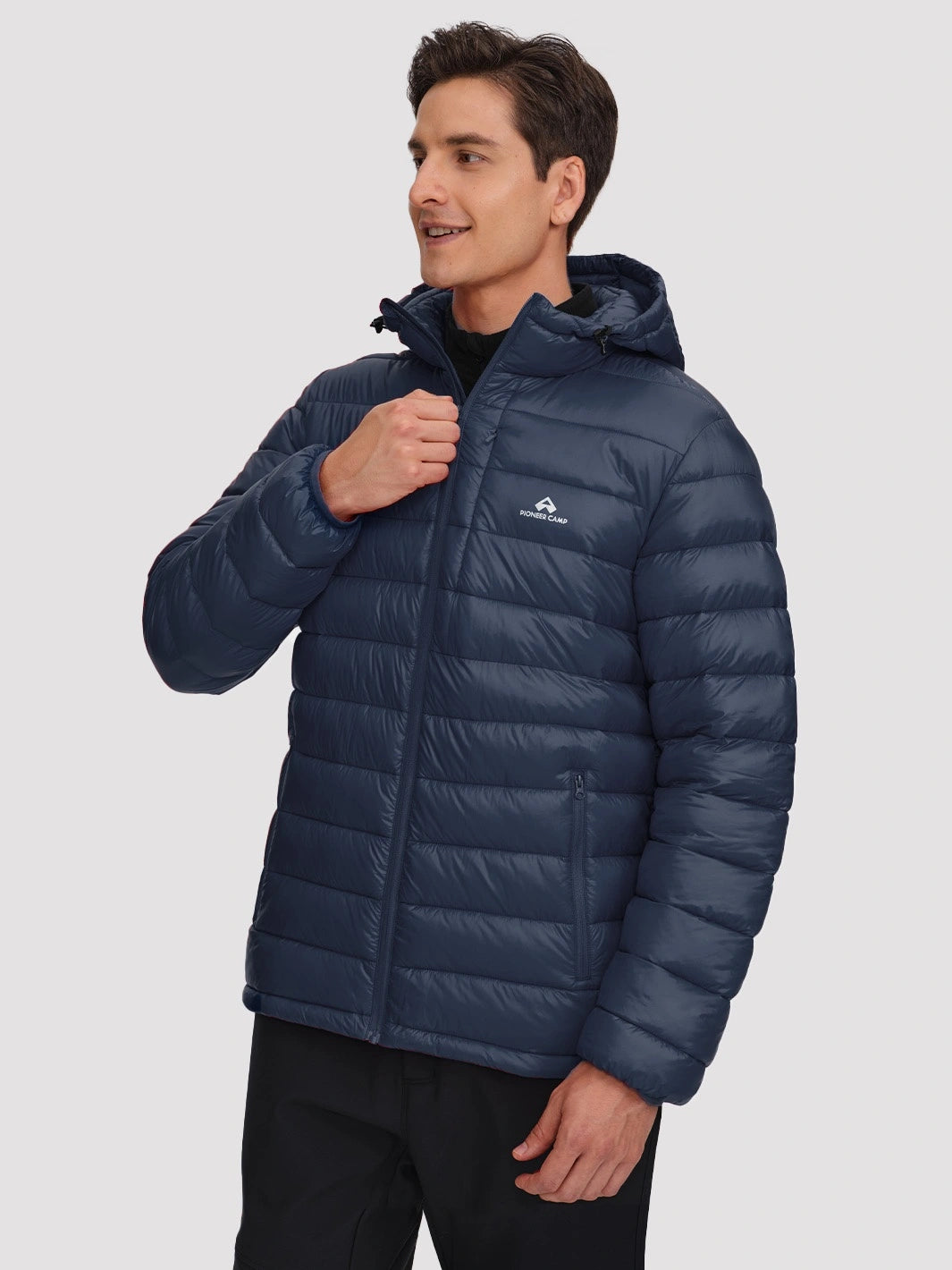 Men's Lightweight Packable Puffer Jacket with Chest Pocket