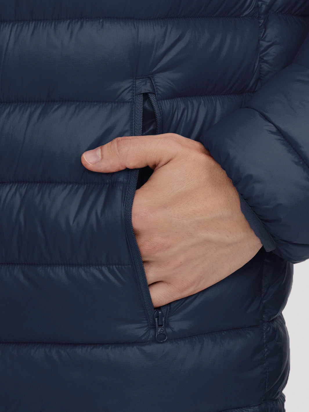 Men's Lightweight Packable Puffer Jacket with Chest Pocket