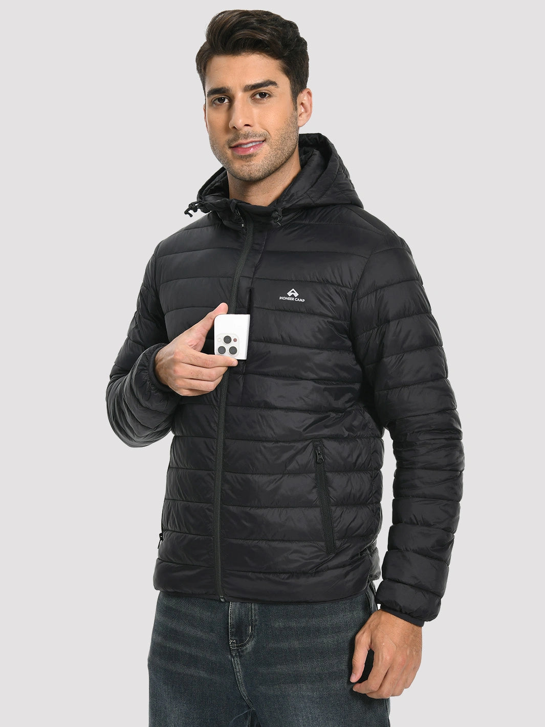 Men's Lightweight Packable Puffer Jacket with Chest Pocket