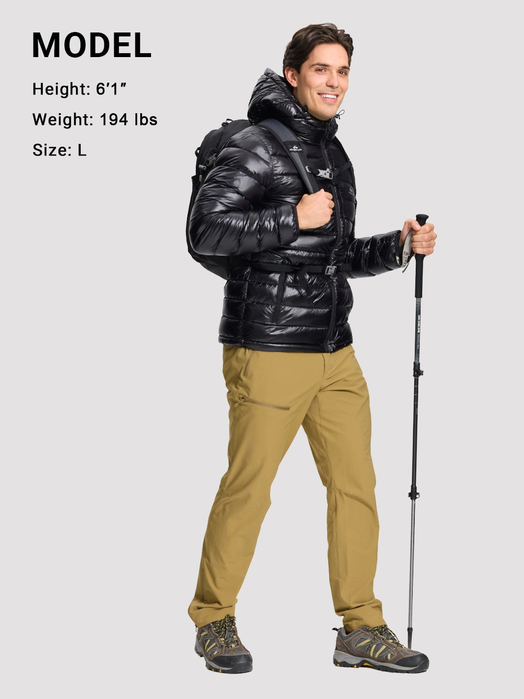 Men's Lightweight Packable Puffer Jacket with Chest Pocket