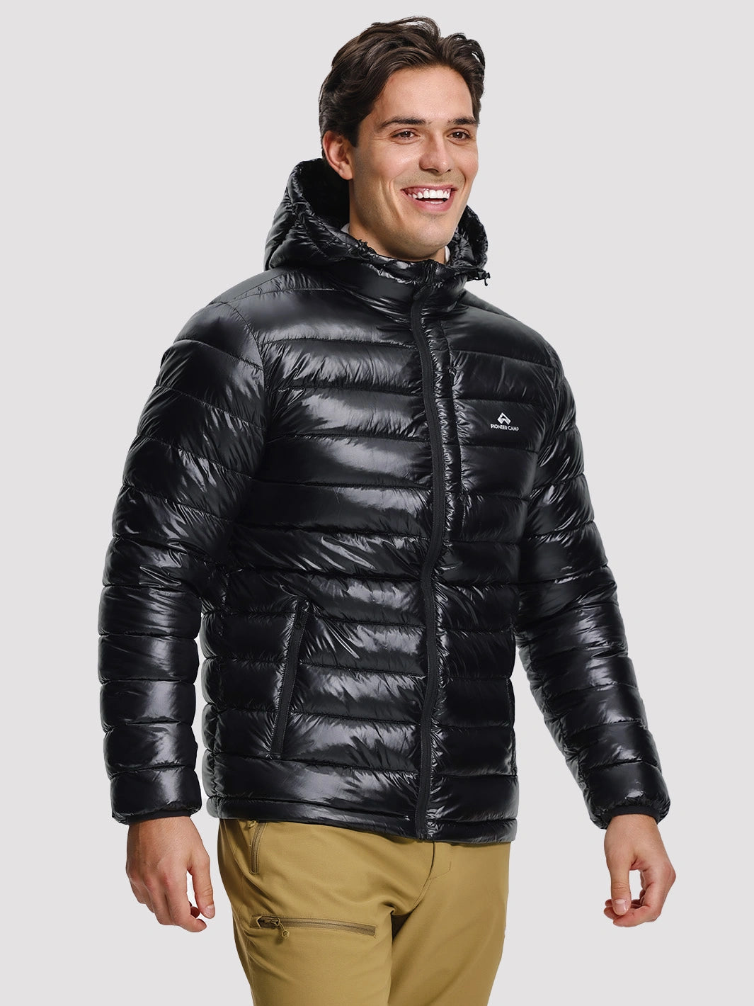 Men's Lightweight Packable Puffer Jacket with Chest Pocket