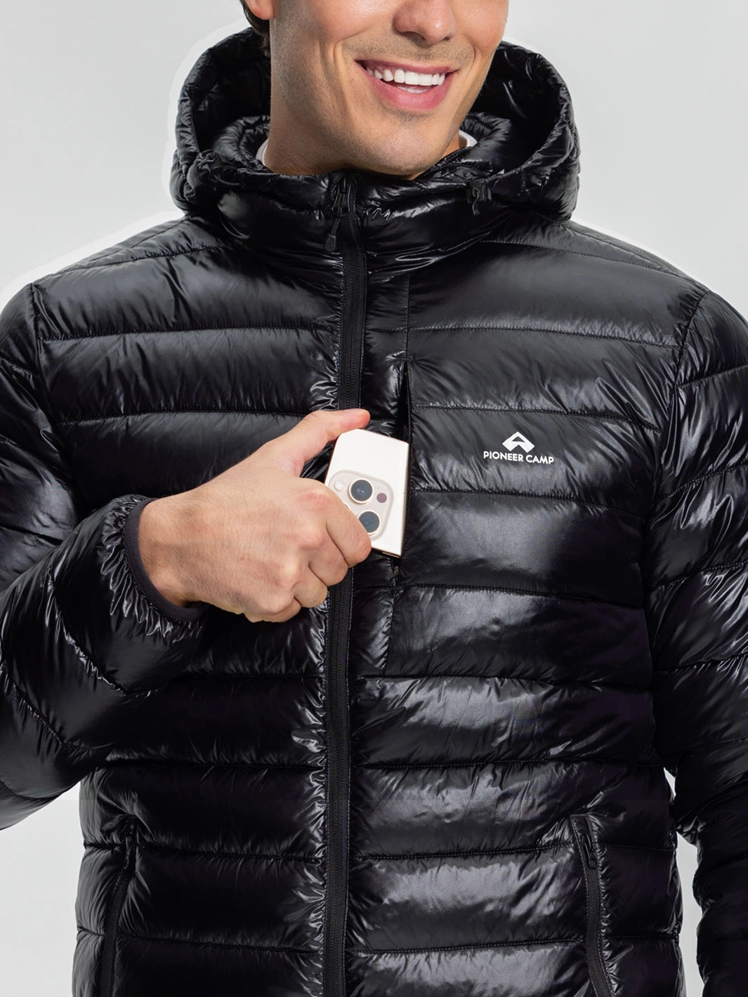 Men's Lightweight Packable Puffer Jacket PIONEER CAMP