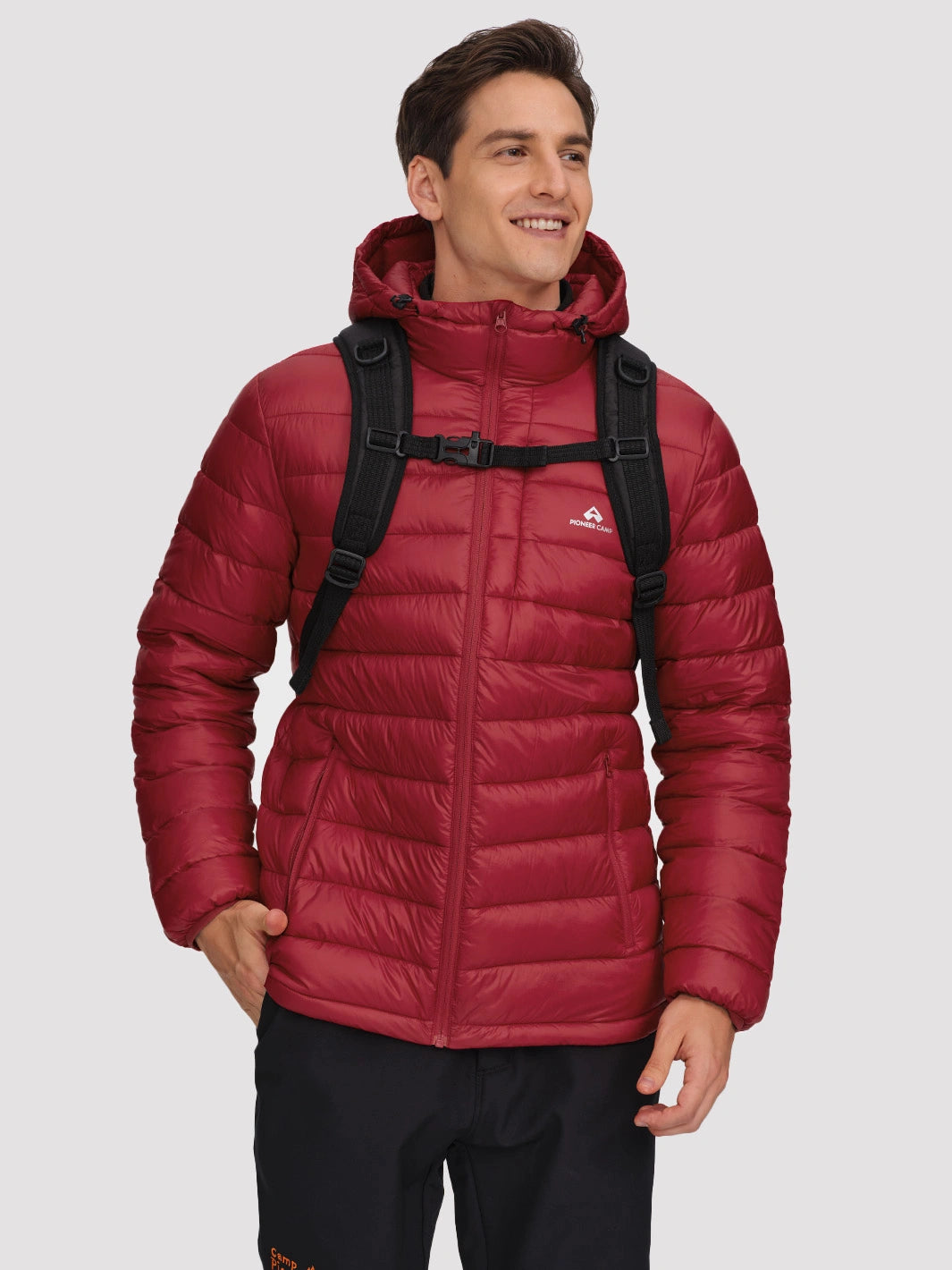 Men's Lightweight Packable Puffer Jacket with Chest Pocket