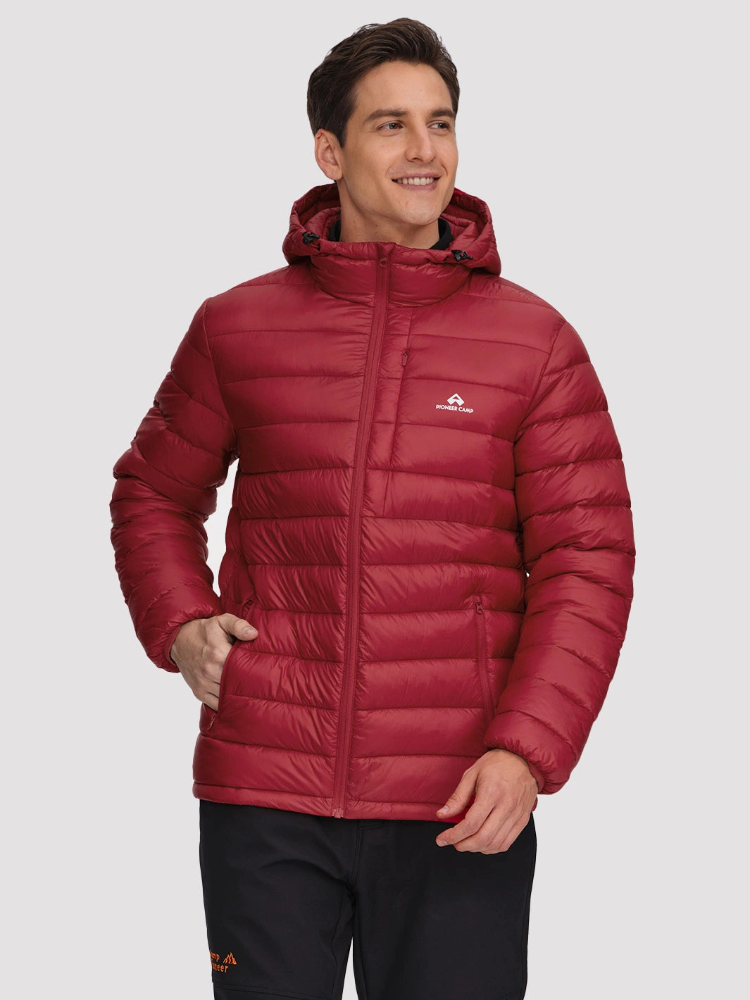 Men's Lightweight Packable Puffer Jacket with Chest Pocket