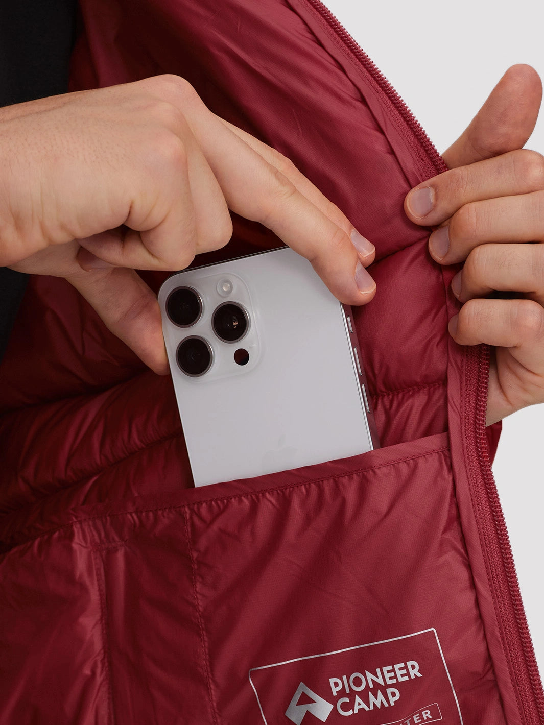 Men's Lightweight Packable Puffer Jacket with Chest Pocket