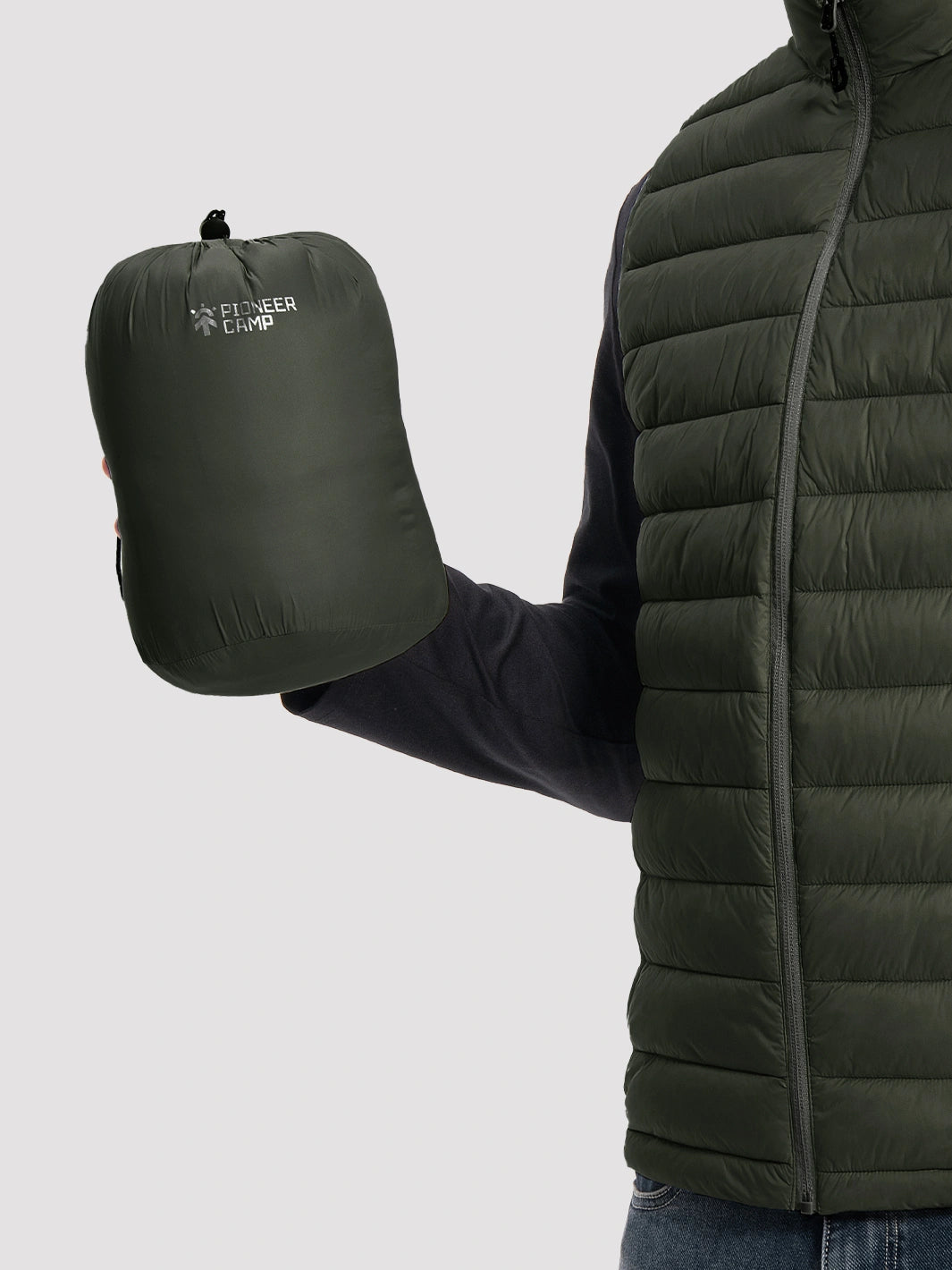 Men's Lightweight Packable Puffer Vest with 4 Pockets