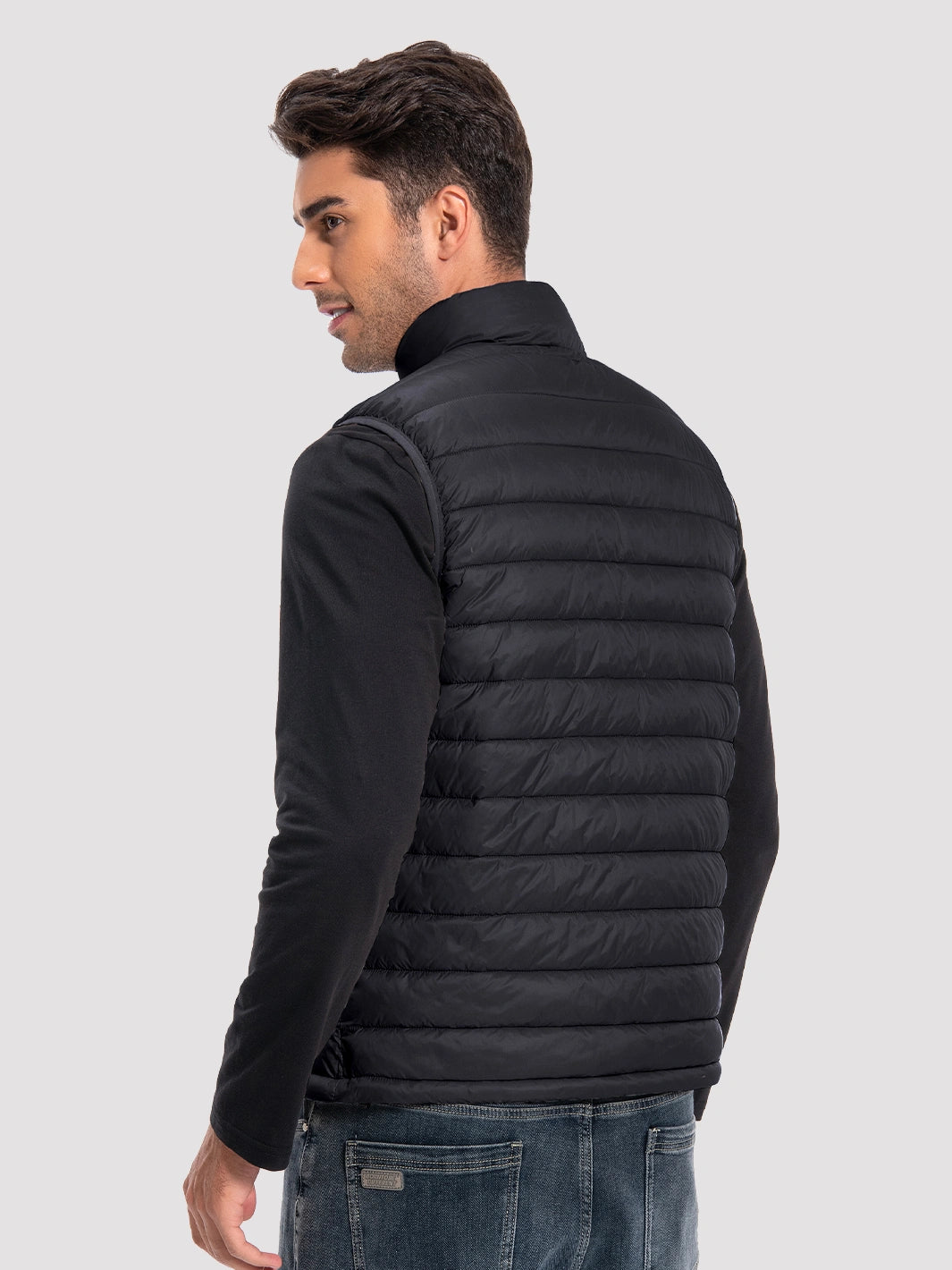 Men's Lightweight Packable Puffer Vest with 4 Pockets