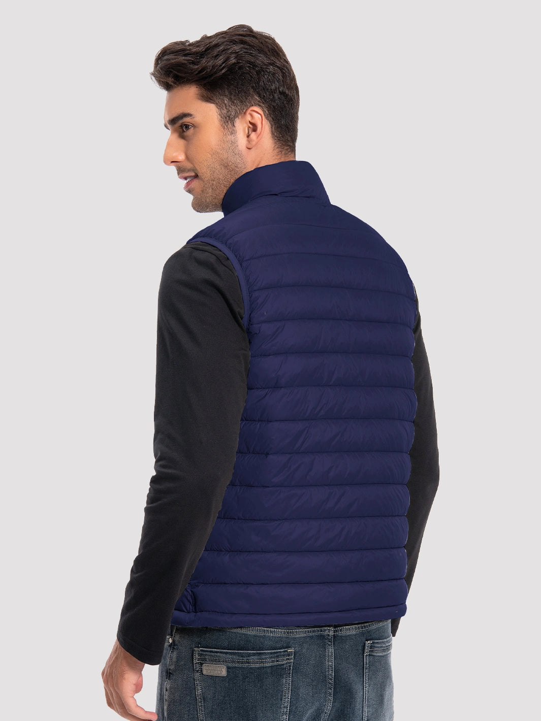 Men's Lightweight Packable Puffer Vest with 4 Pockets