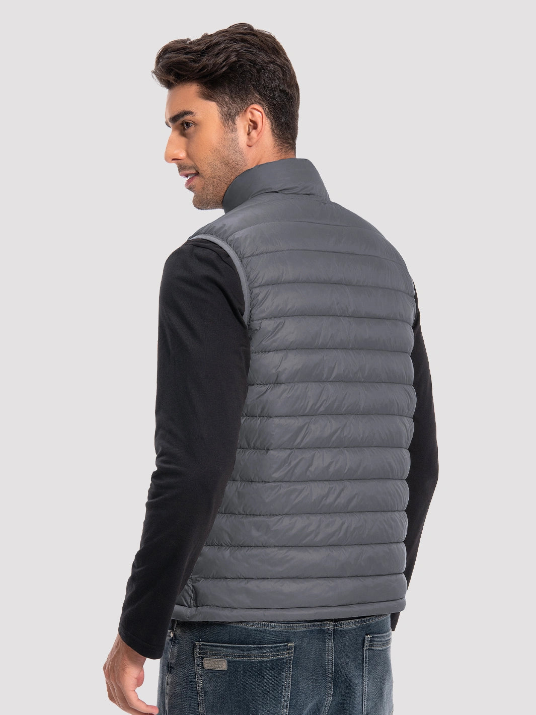 Men's Lightweight Packable Puffer Vest with 4 Pockets
