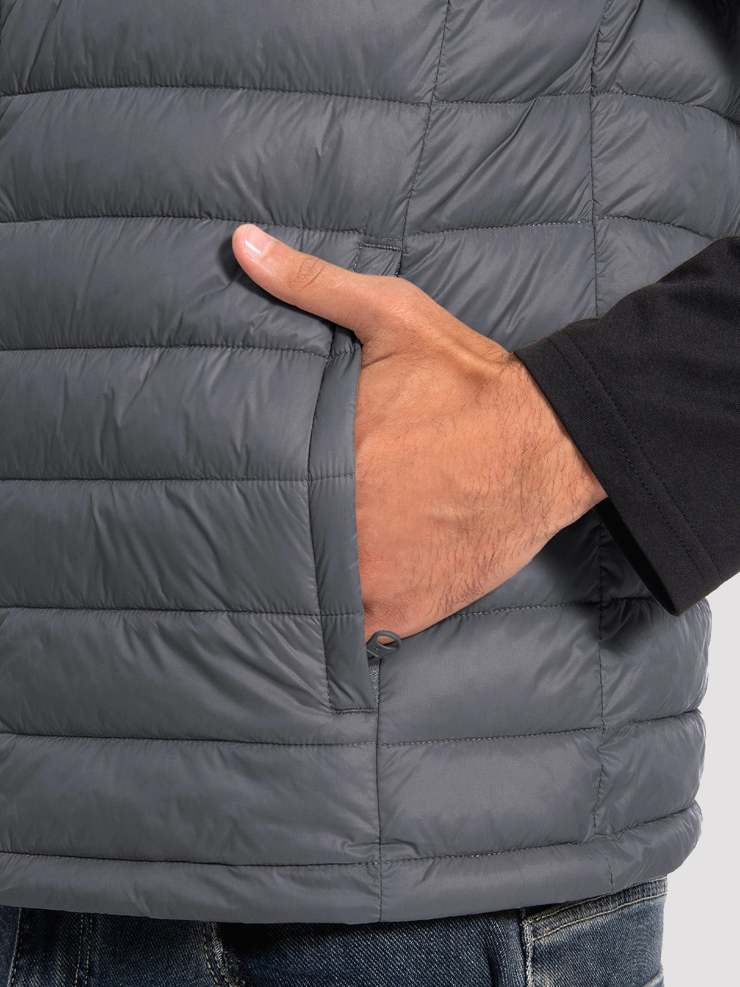 Men's Lightweight Packable Puffer Vest with 4 Pockets