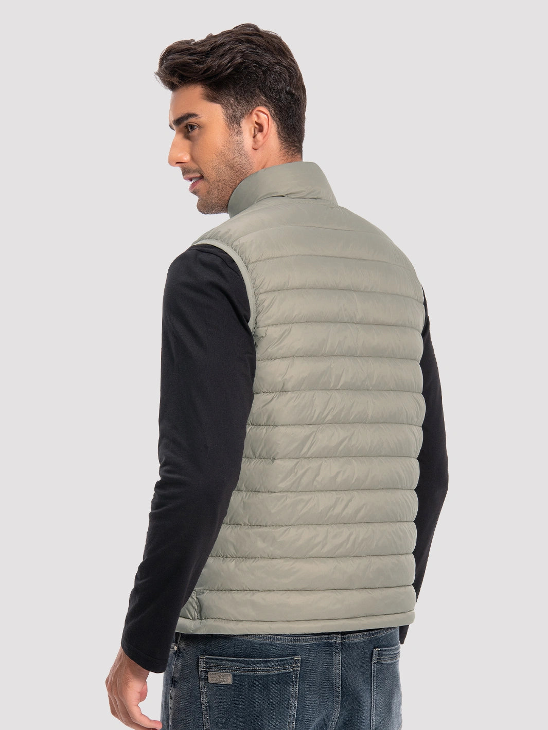 Men's Lightweight Packable Puffer Vest with 4 Pockets